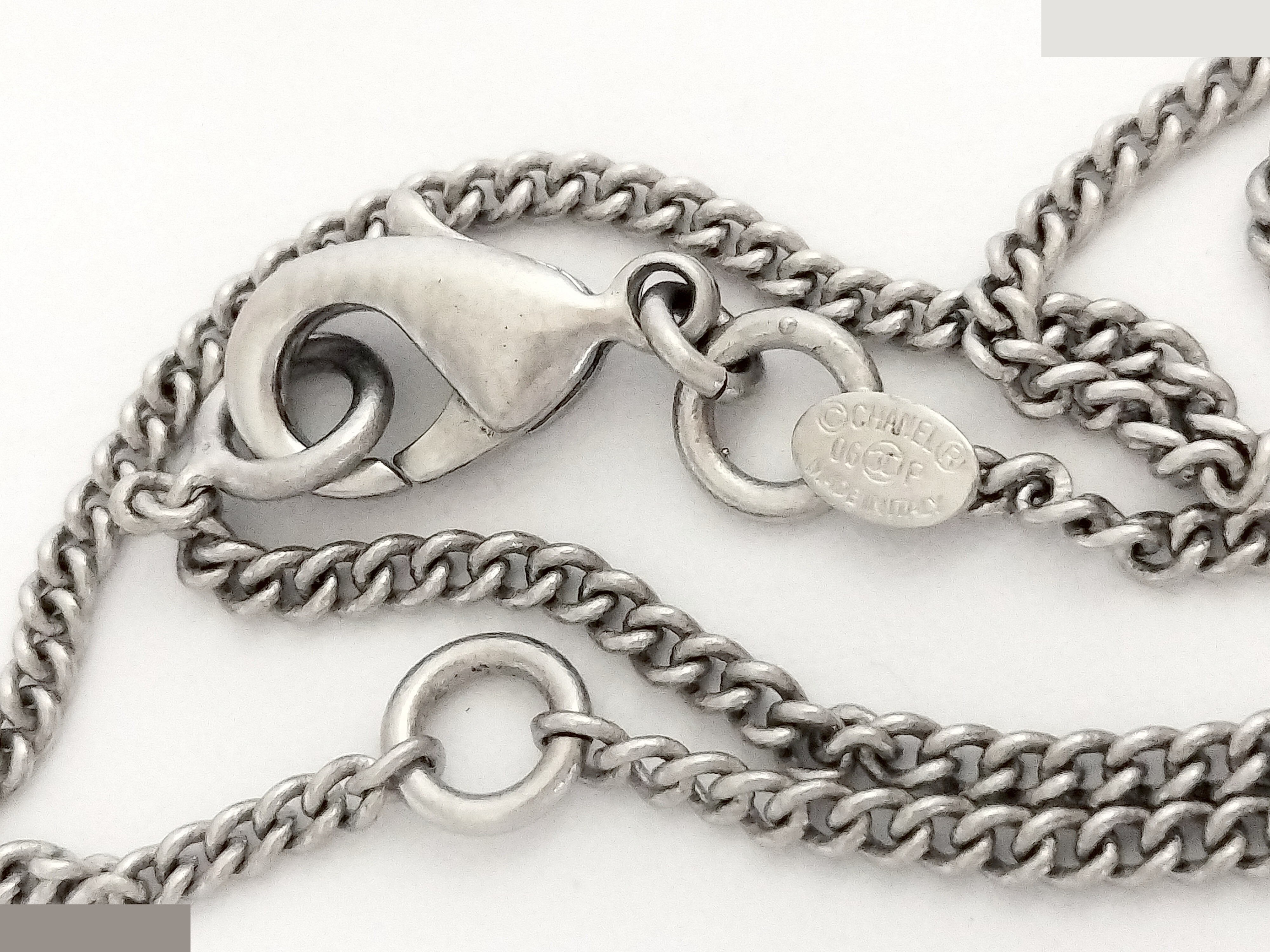 Coco Camellia Silver Necklace, Chain approx. 60cm — view 3