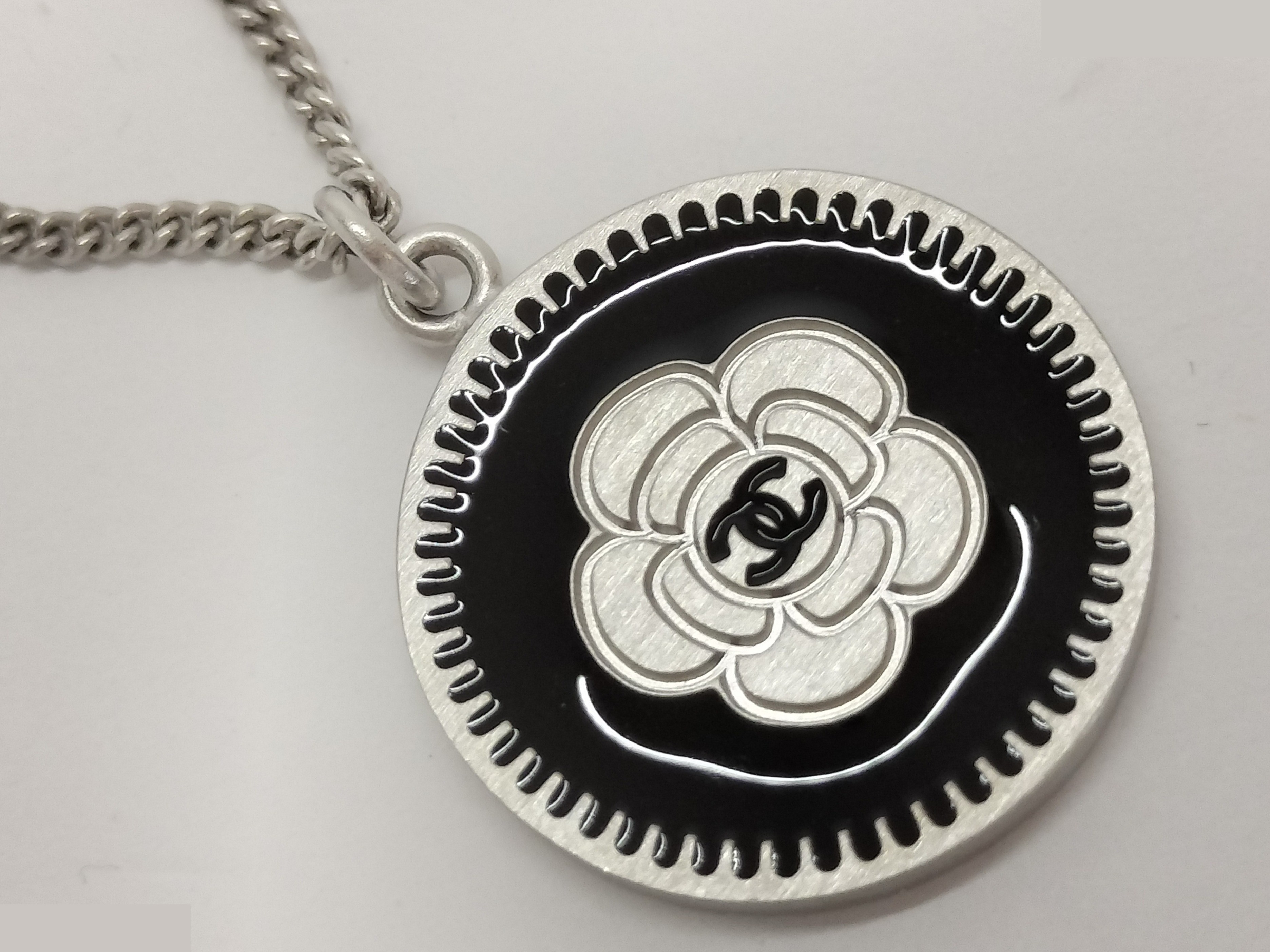 Coco Camellia Silver Necklace, Chain approx. 60cm — view 4