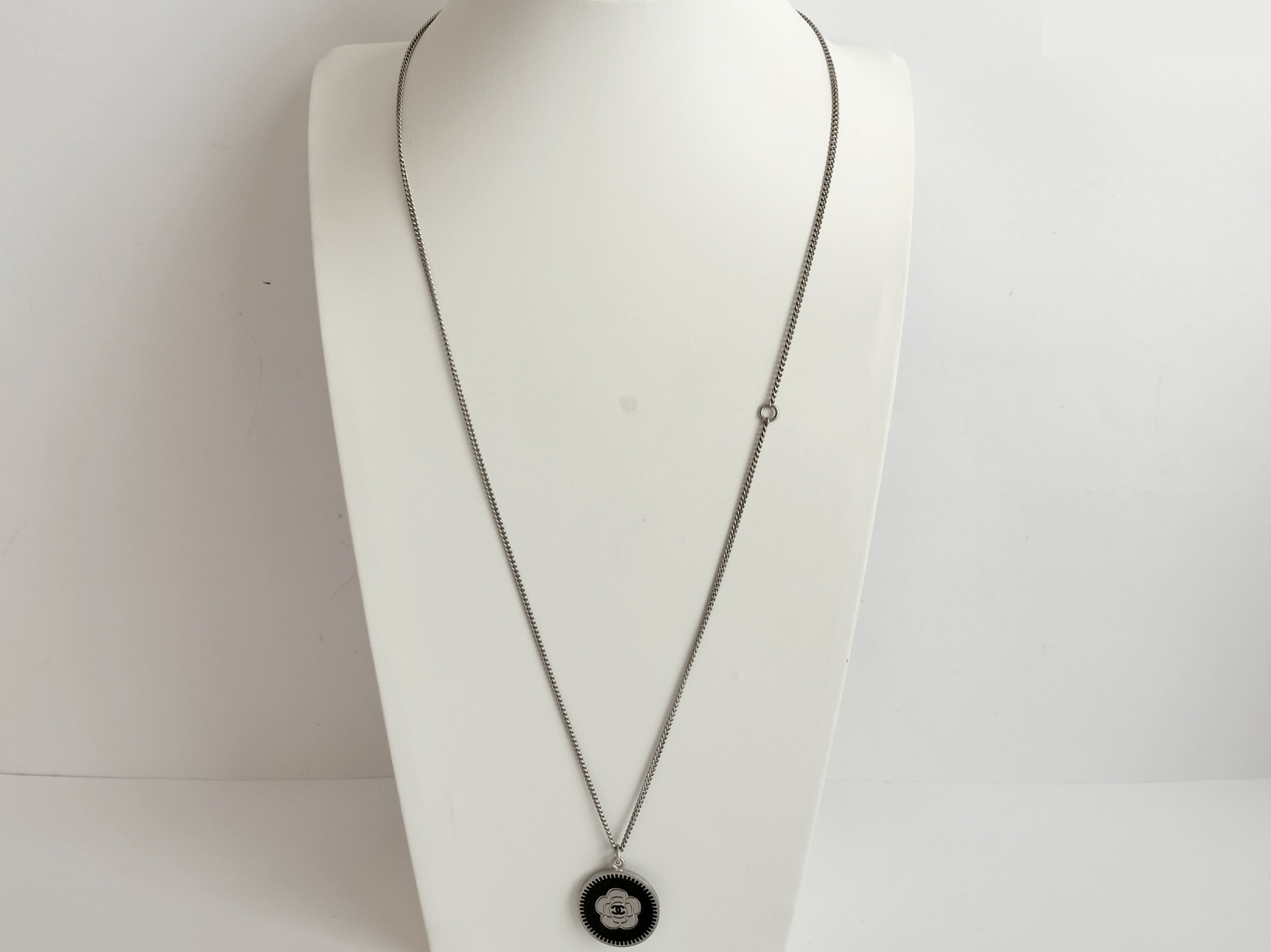 Coco Camellia Silver Necklace, Chain approx. 60cm — view 8