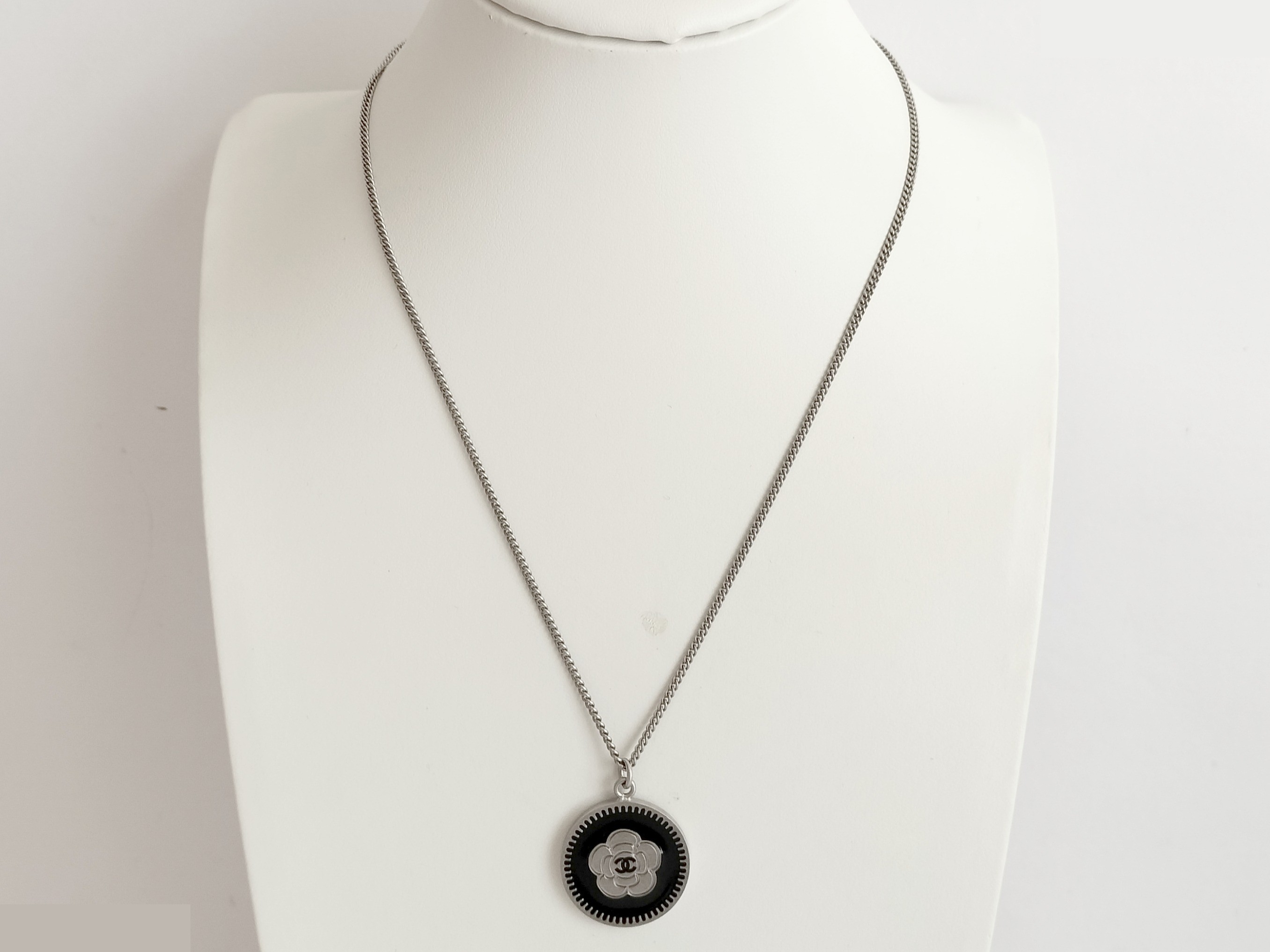 Coco Camellia Silver Necklace, Chain approx. 60cm — view 9