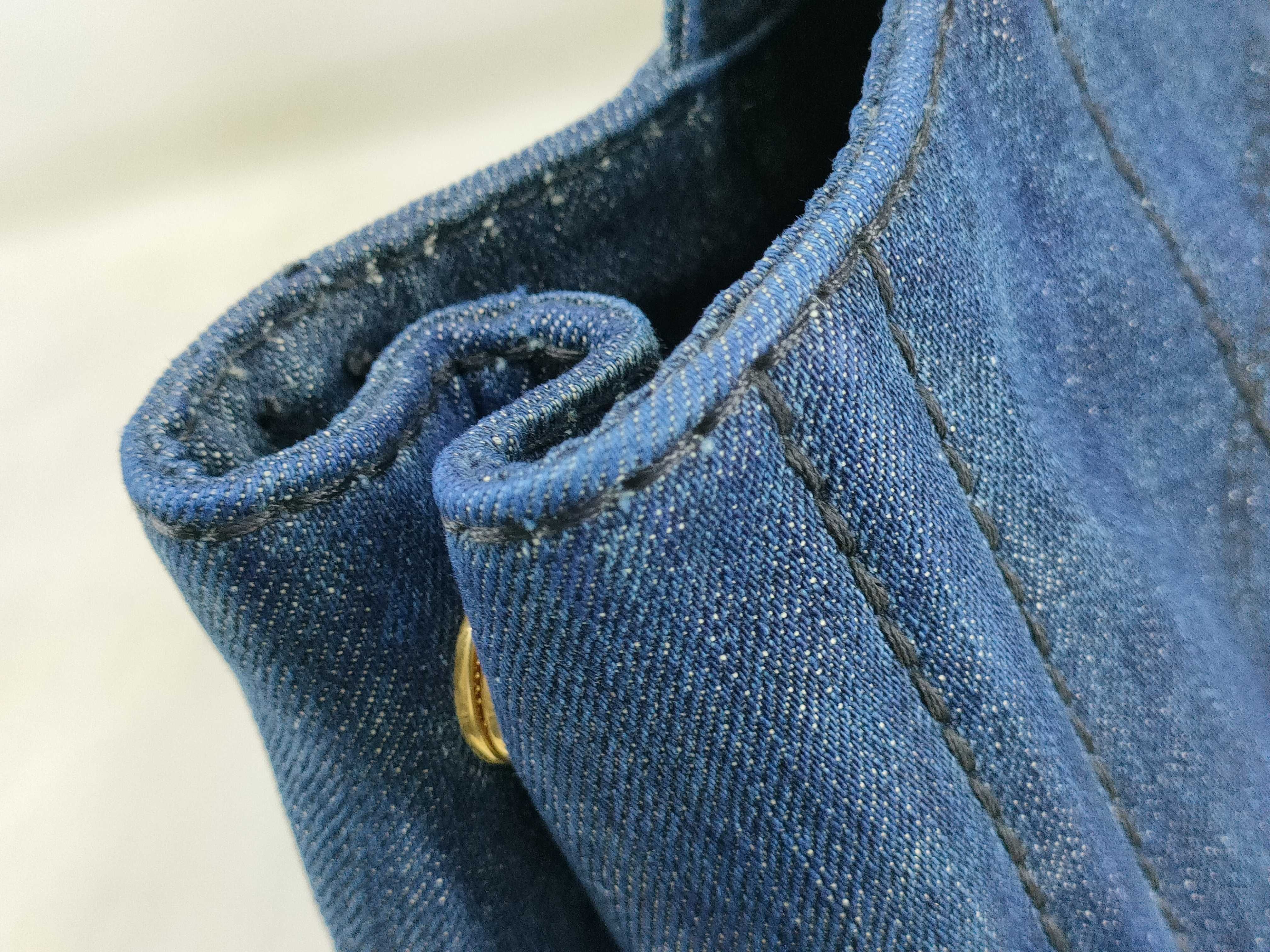 Canapa SS Denim Handbag, Blue, W28cm, No Shoulder Strap. — view 14