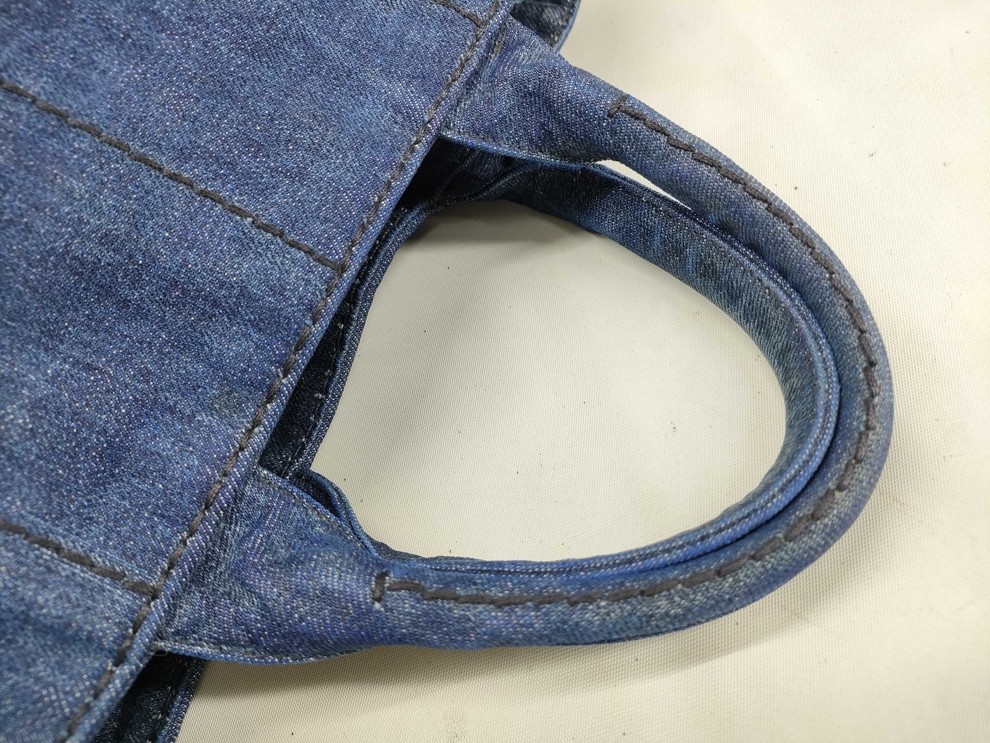 Canapa SS Denim Handbag, Blue, W28cm, No Shoulder Strap. — view 5
