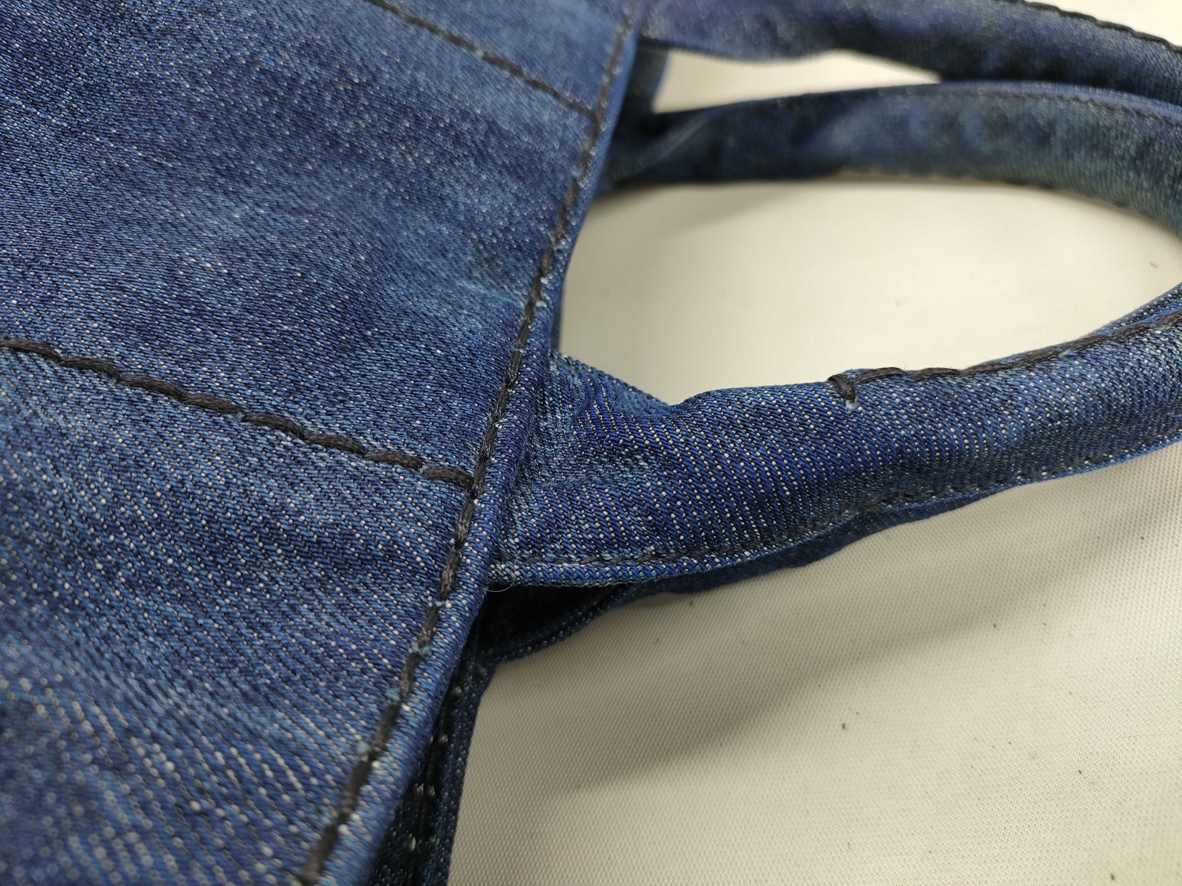 Canapa SS Denim Handbag, Blue, W28cm, No Shoulder Strap. — view 6