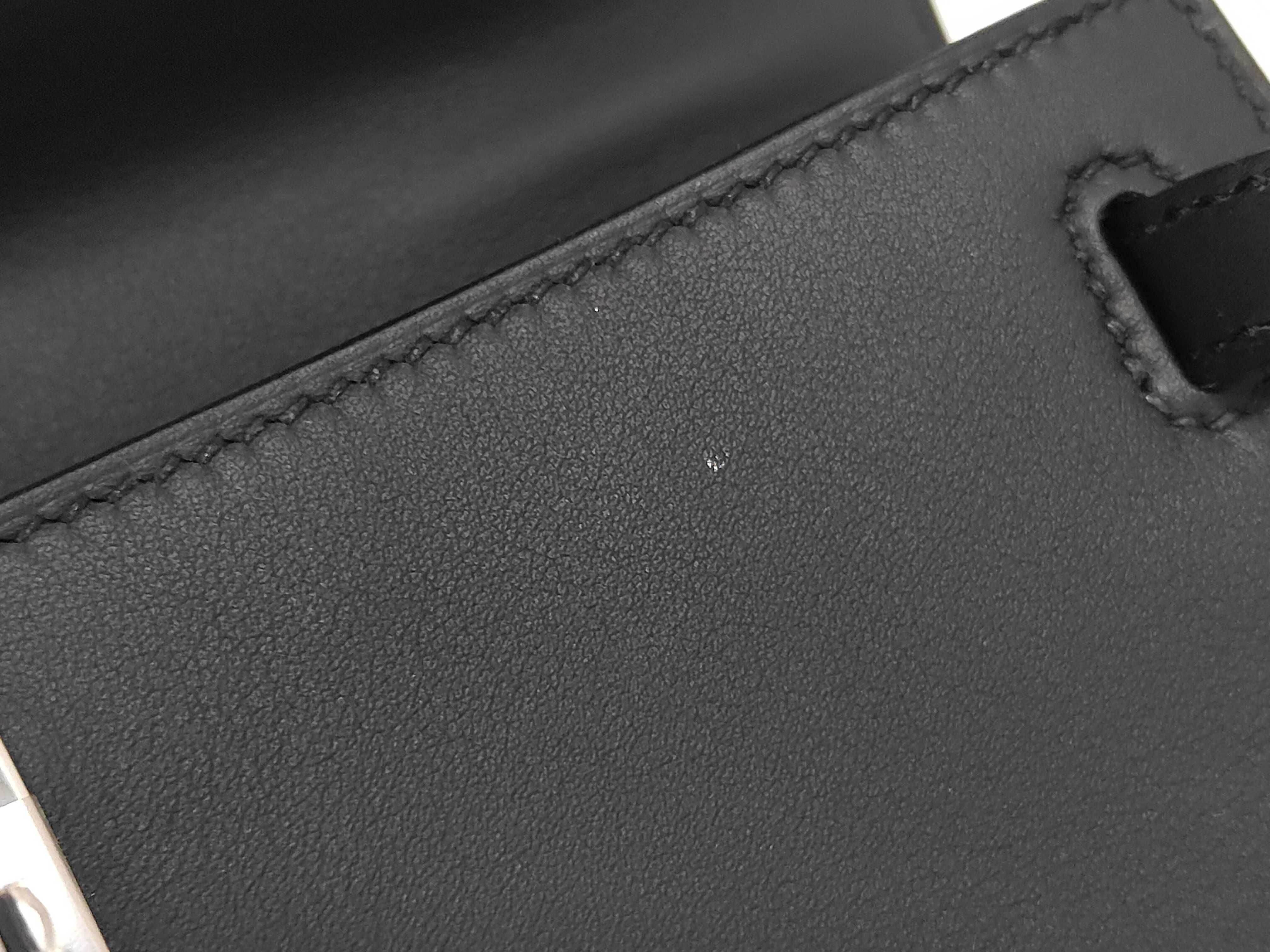 Pochette Kelly, Veau Swift leather, Black, SS K stamp, Handbag — view 12