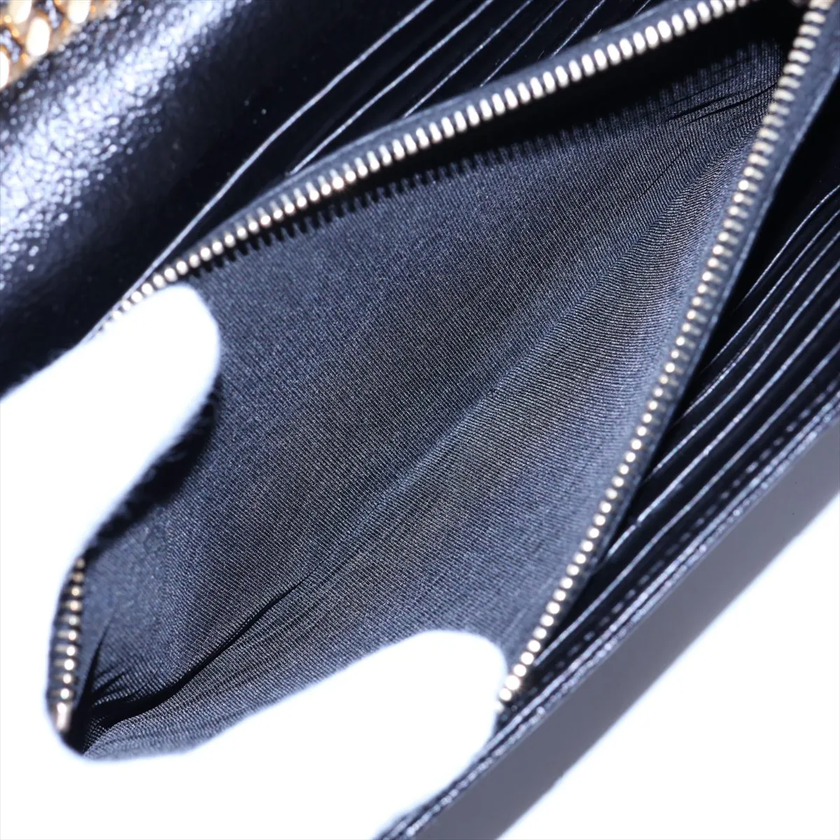 Leather Chain Shoulder Bag, Black, 360452 — view 8