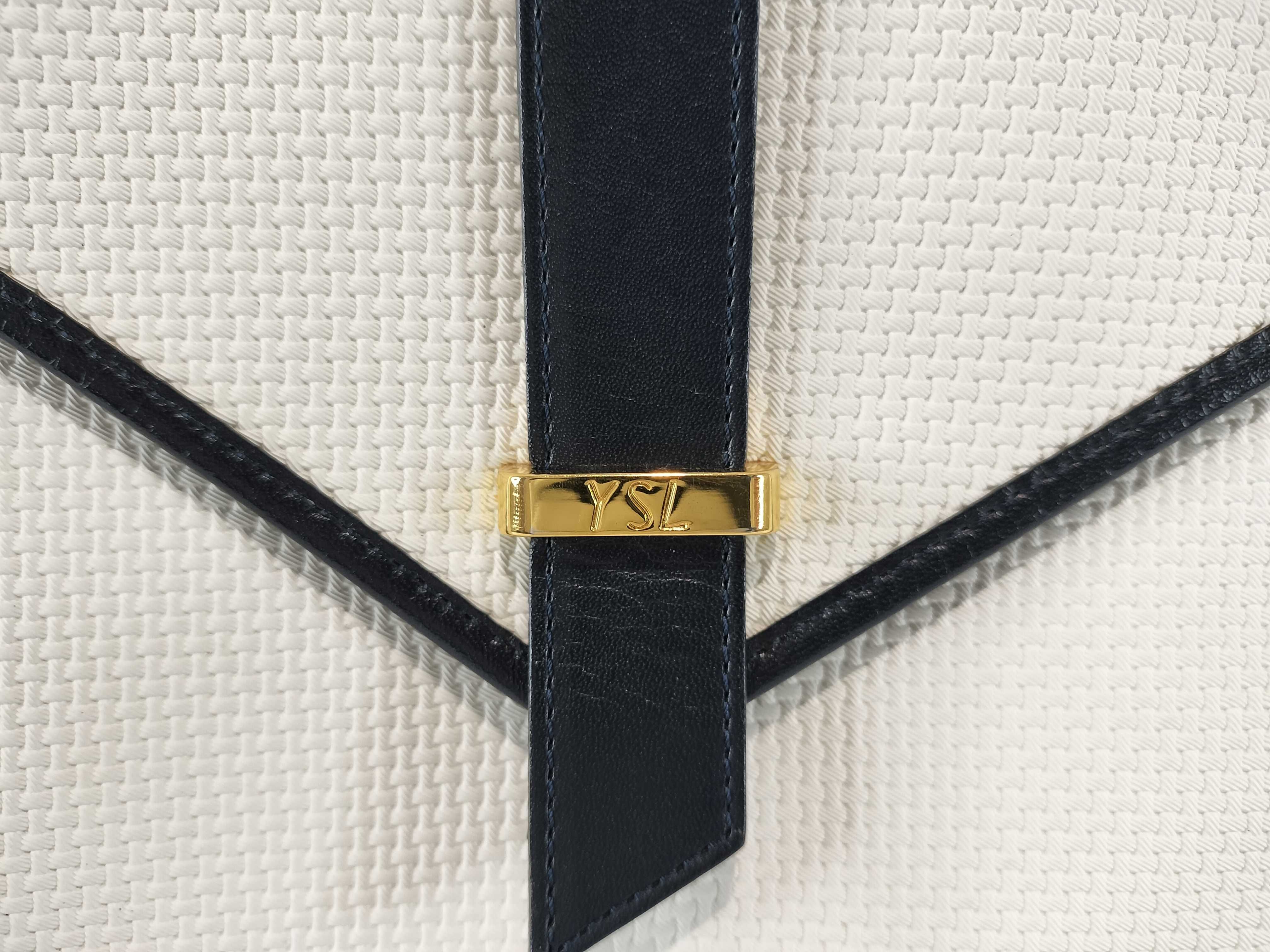 Shoulder Flap Bag, White, Small Stain — view 2
