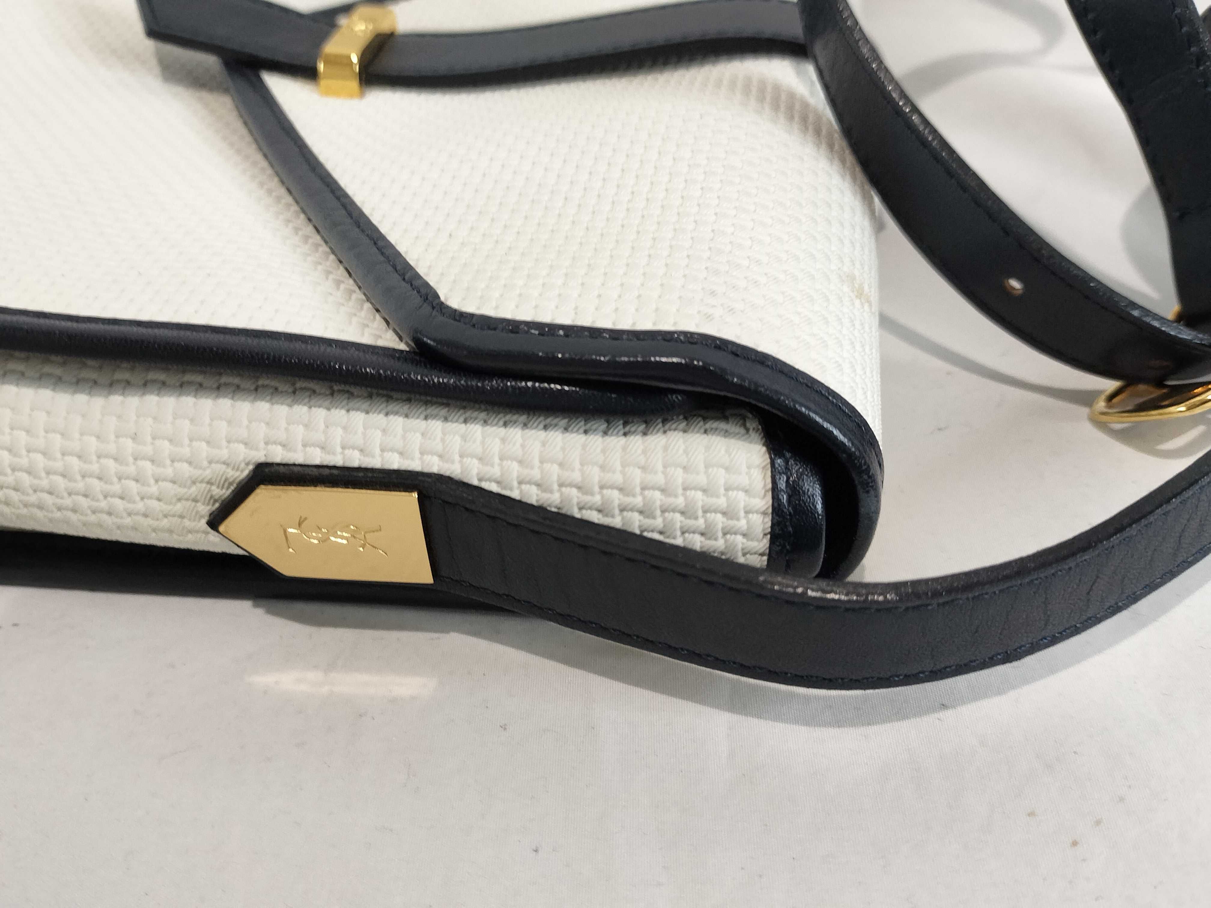 Shoulder Flap Bag, White, Small Stain — view 6