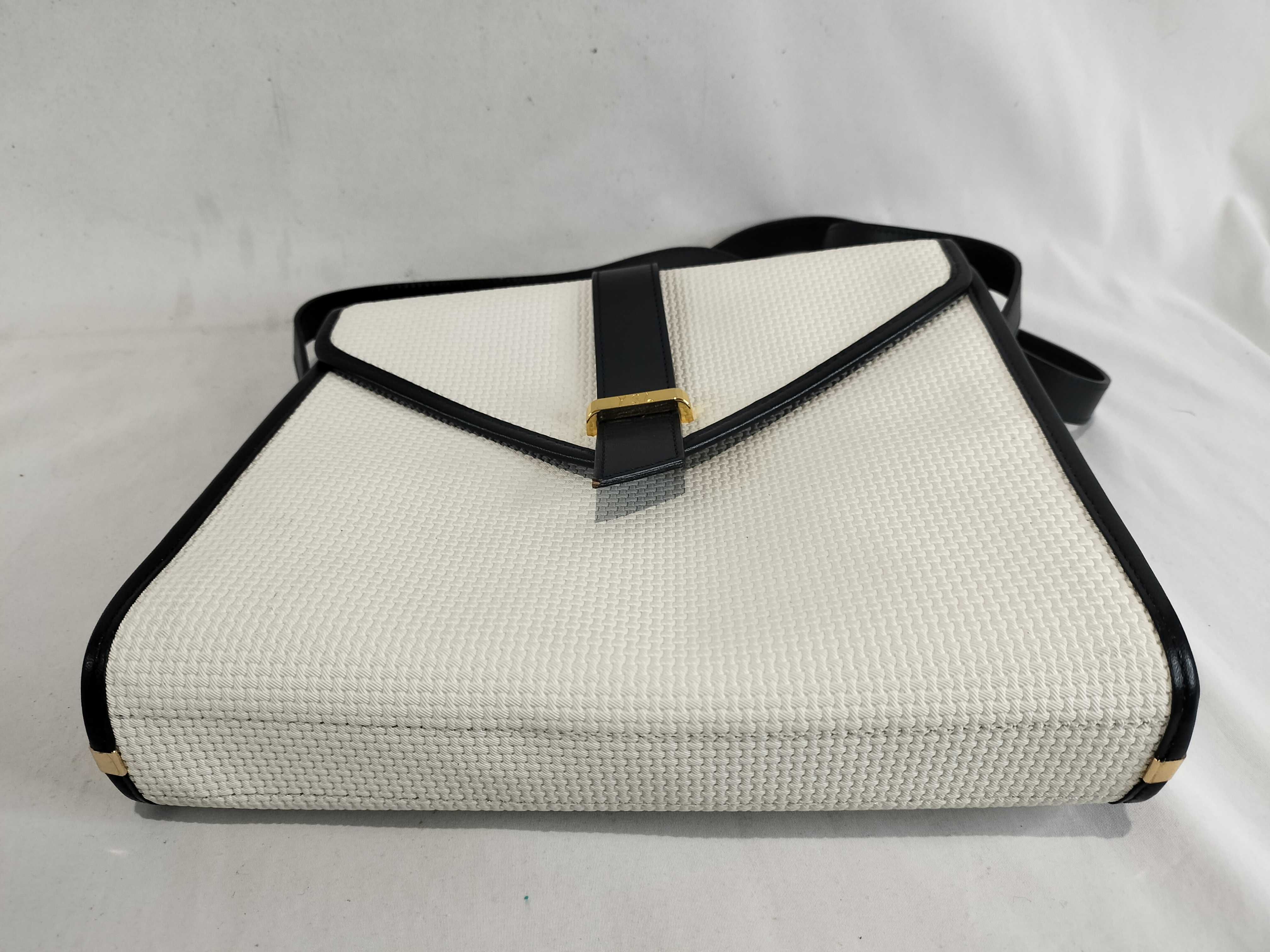 Shoulder Flap Bag, White, Small Stain — view 8