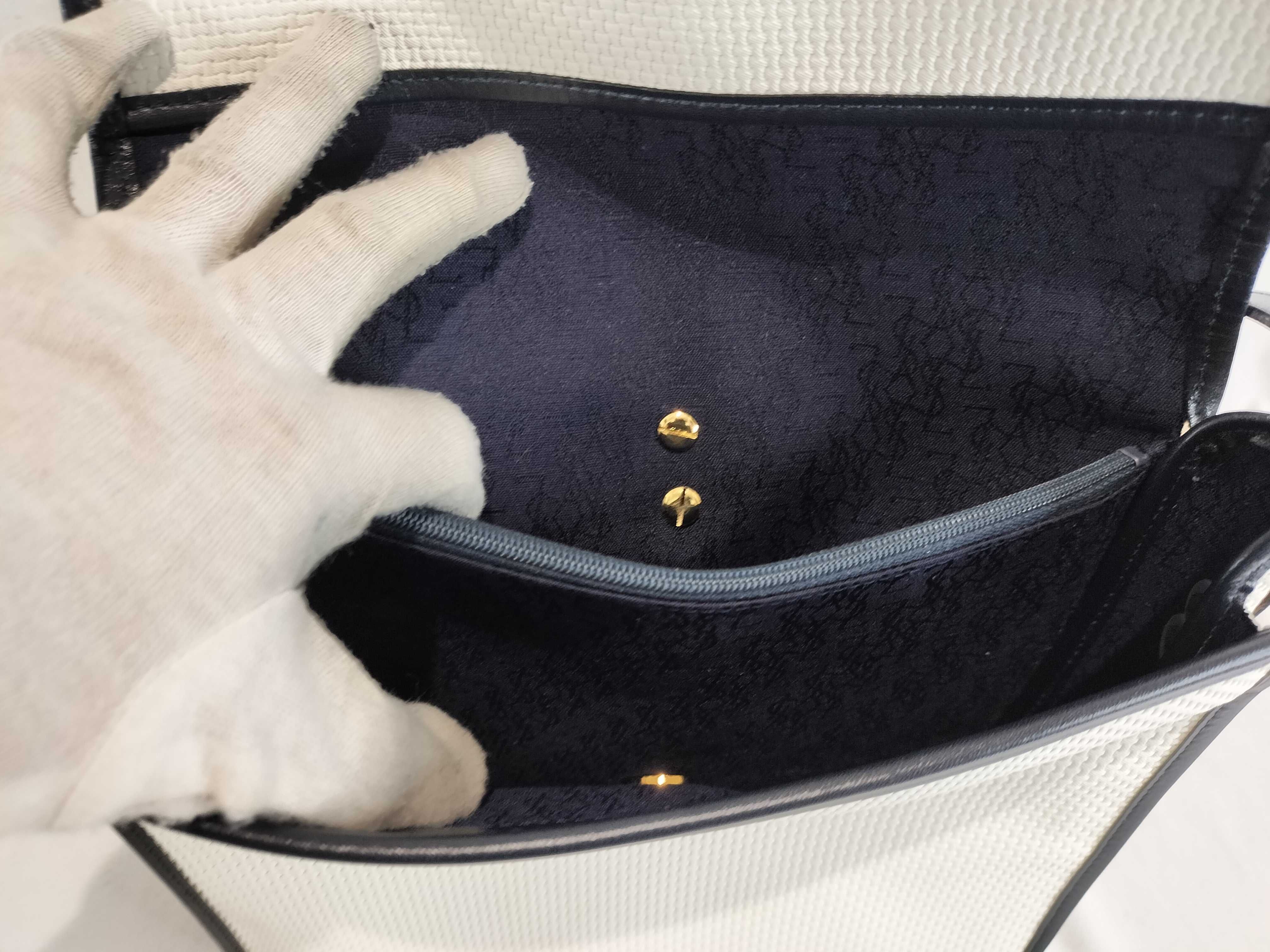Shoulder Flap Bag, White, Small Stain — view 10
