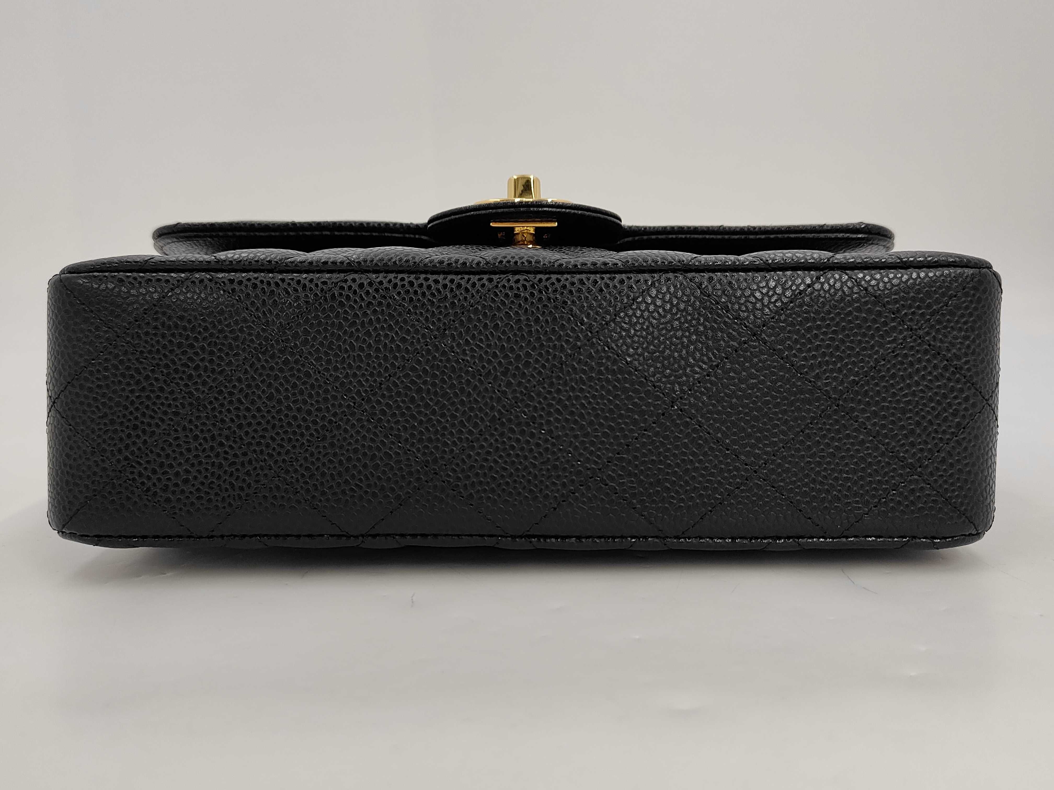 Matelassé 23 Caviar Skin Double Flap Shoulder Bag, Black, Serial Number 27, Gold Hardware — view 3