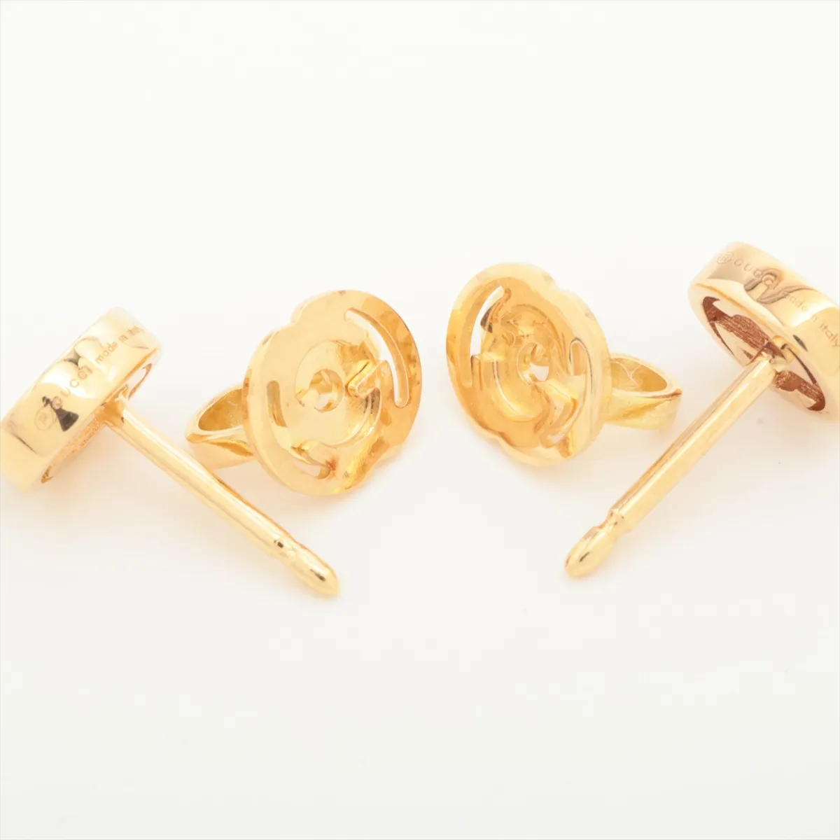 Interlocking G earrings 750(YG) 2.1g No catch brand stamp — view 4