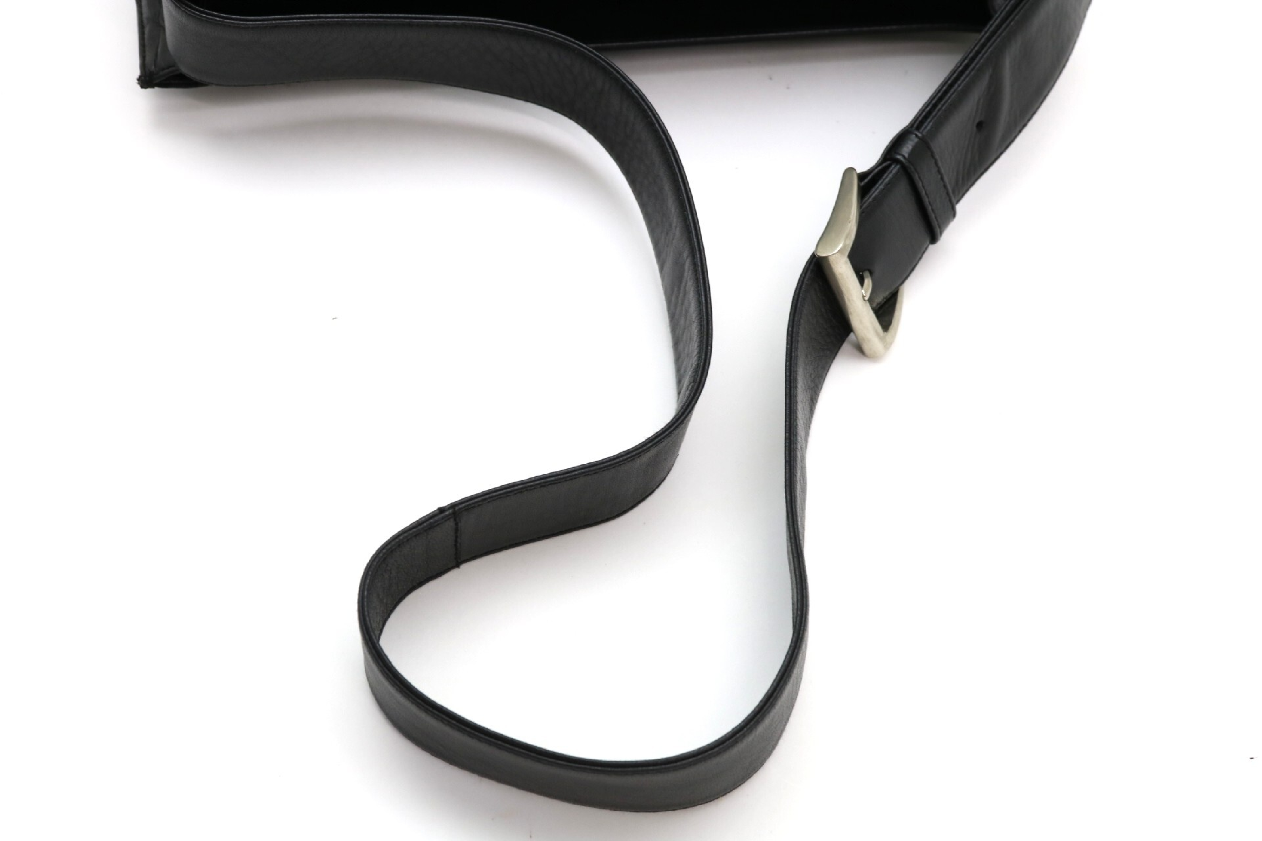 Triangle Logo Nylon Leather Shoulder Bag — view 7