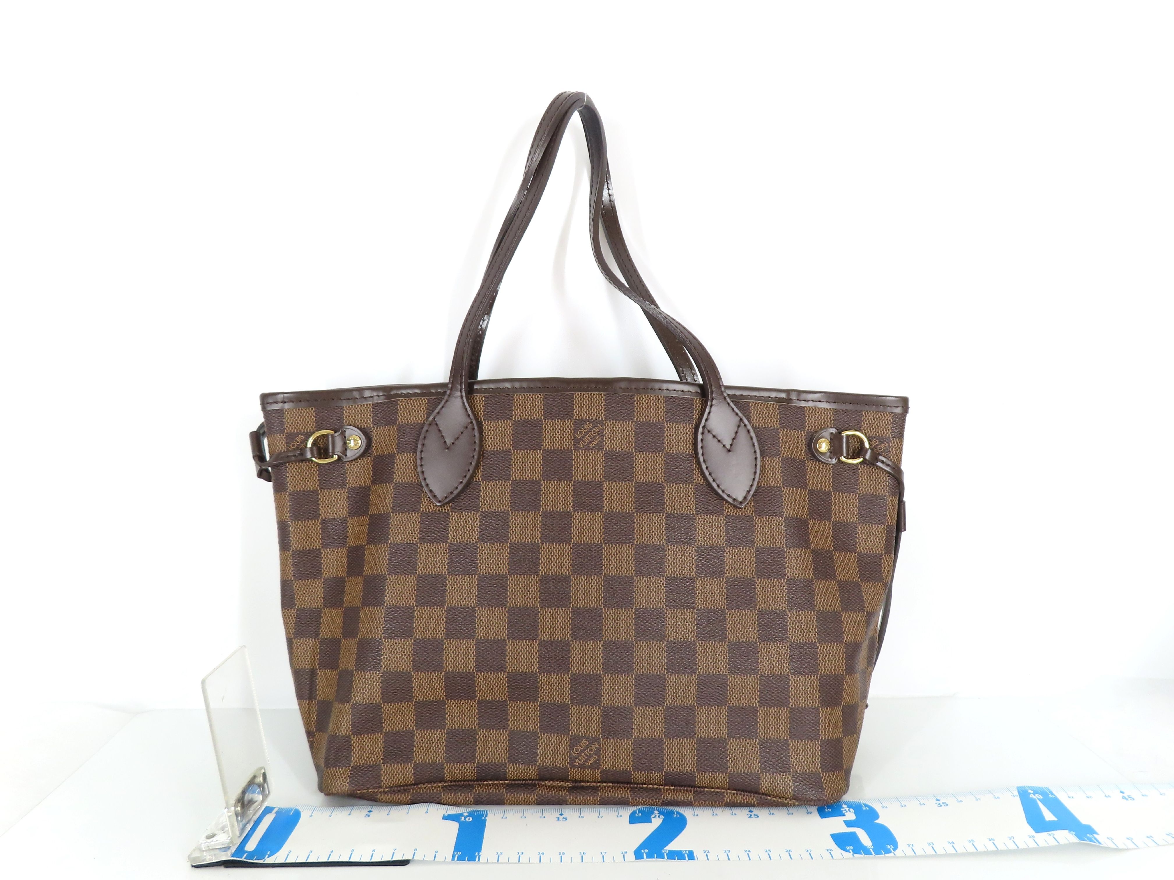 Damier Neverfull PM N51109 VI3079 Tote Bag with Initials — view 2