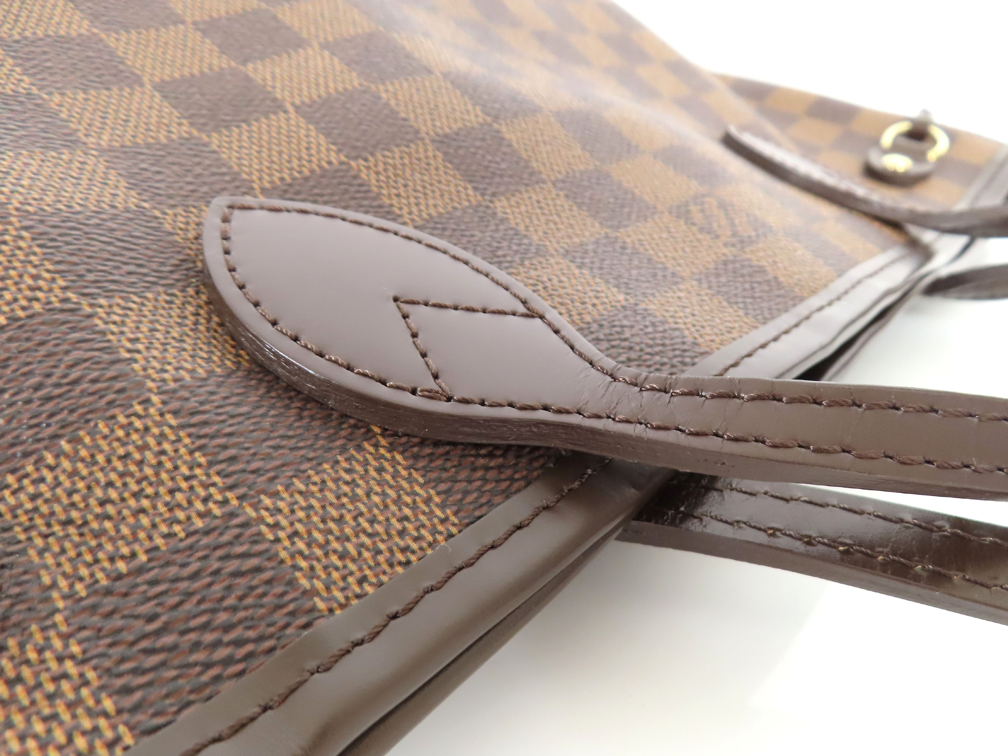 Damier Neverfull PM N51109 VI3079 Tote Bag with Initials — view 5