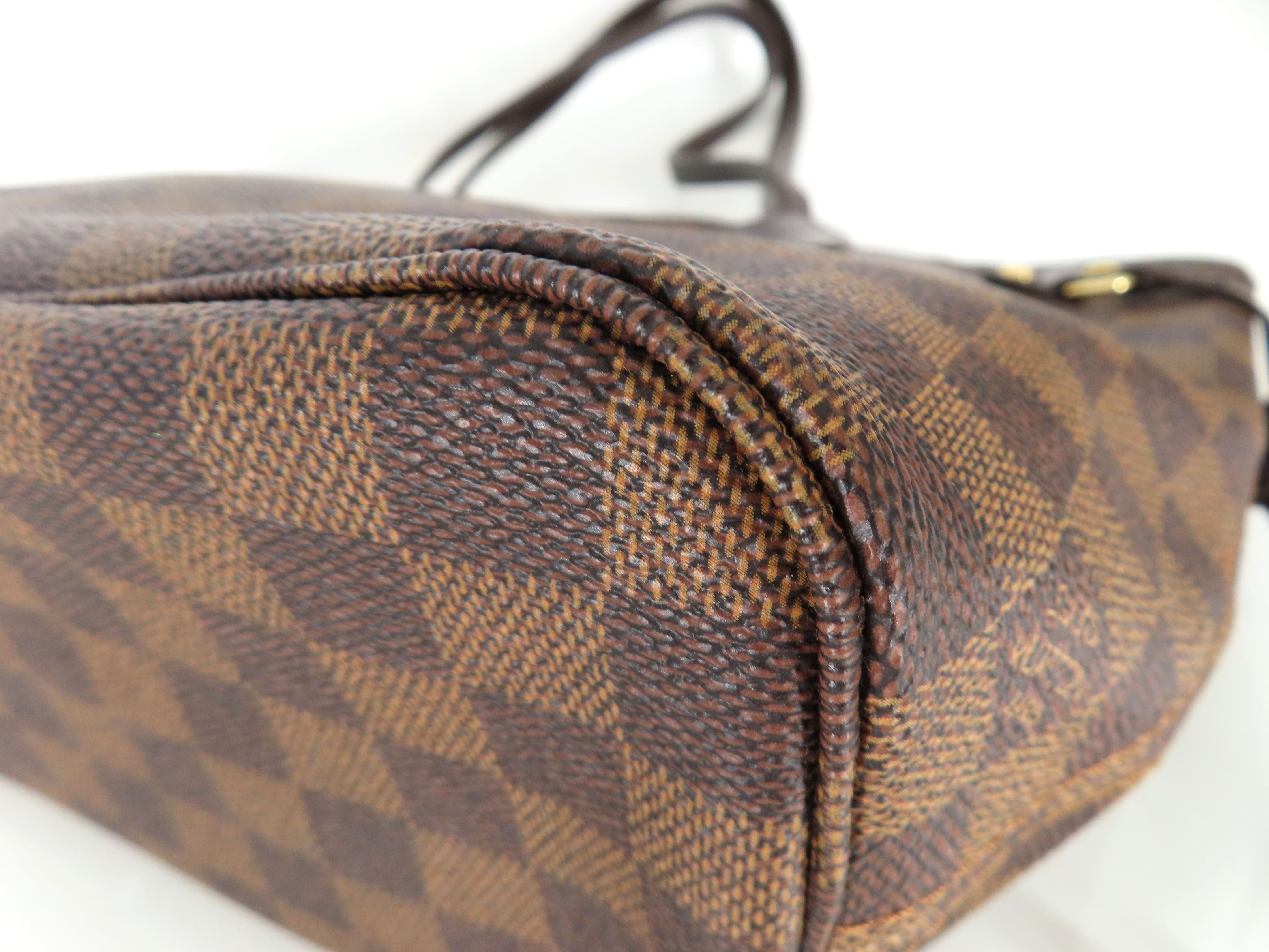 Damier Neverfull PM N51109 VI3079 Tote Bag with Initials — view 6