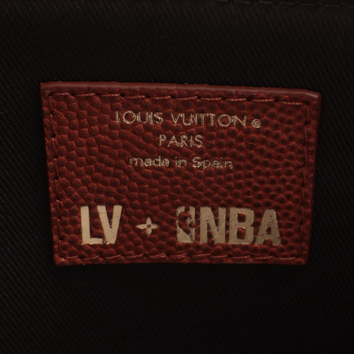 x NBA Monogram Net Flat Pouch M80543 PVC x Leather Pouch Brown RFID Detectable — view 4
