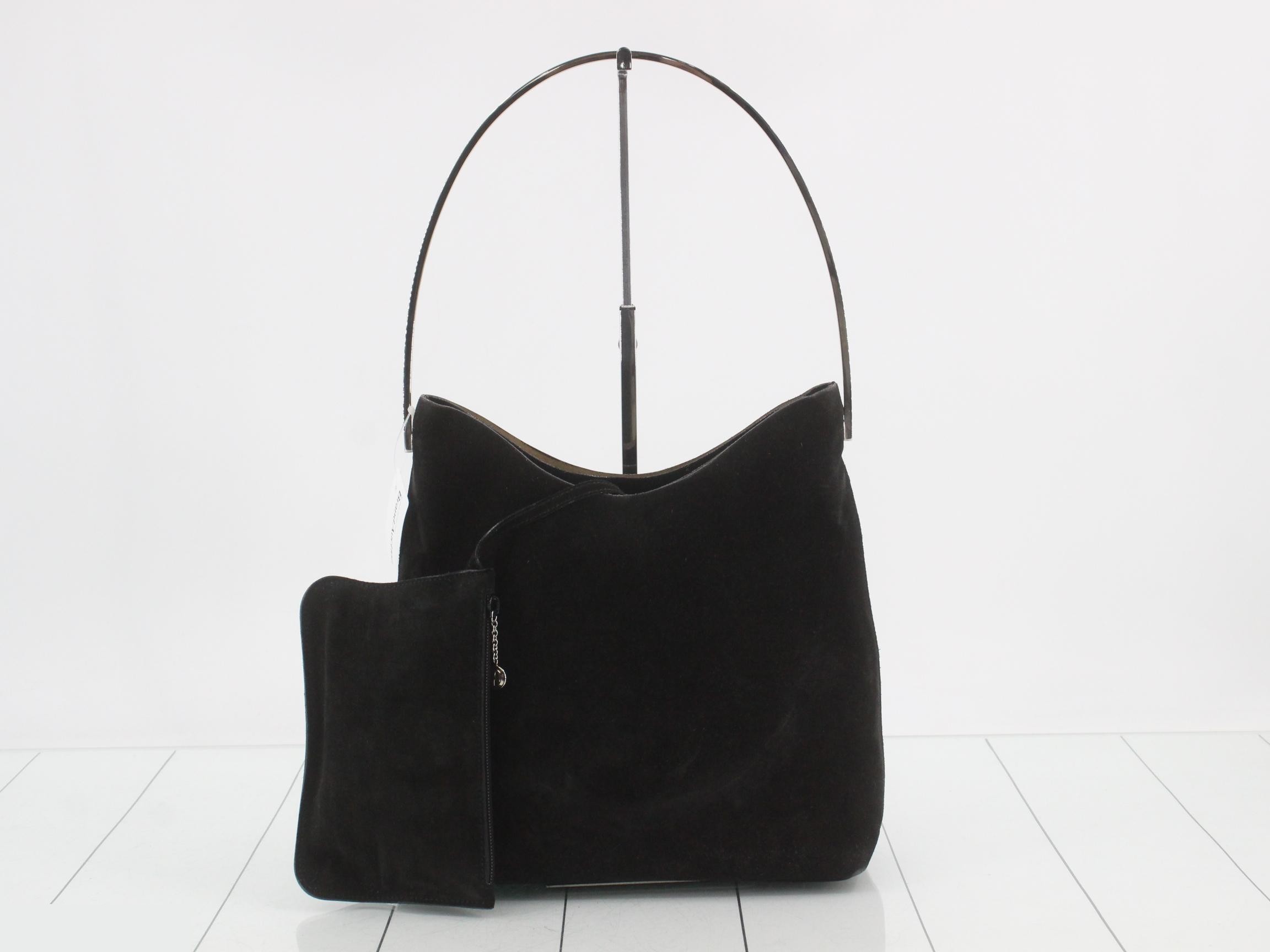 Suede tote bag