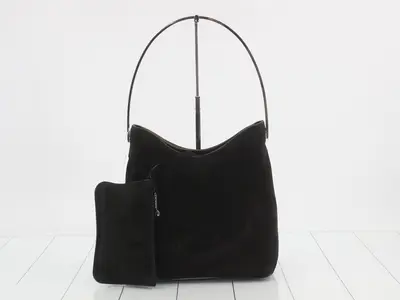 Suede tote bag
