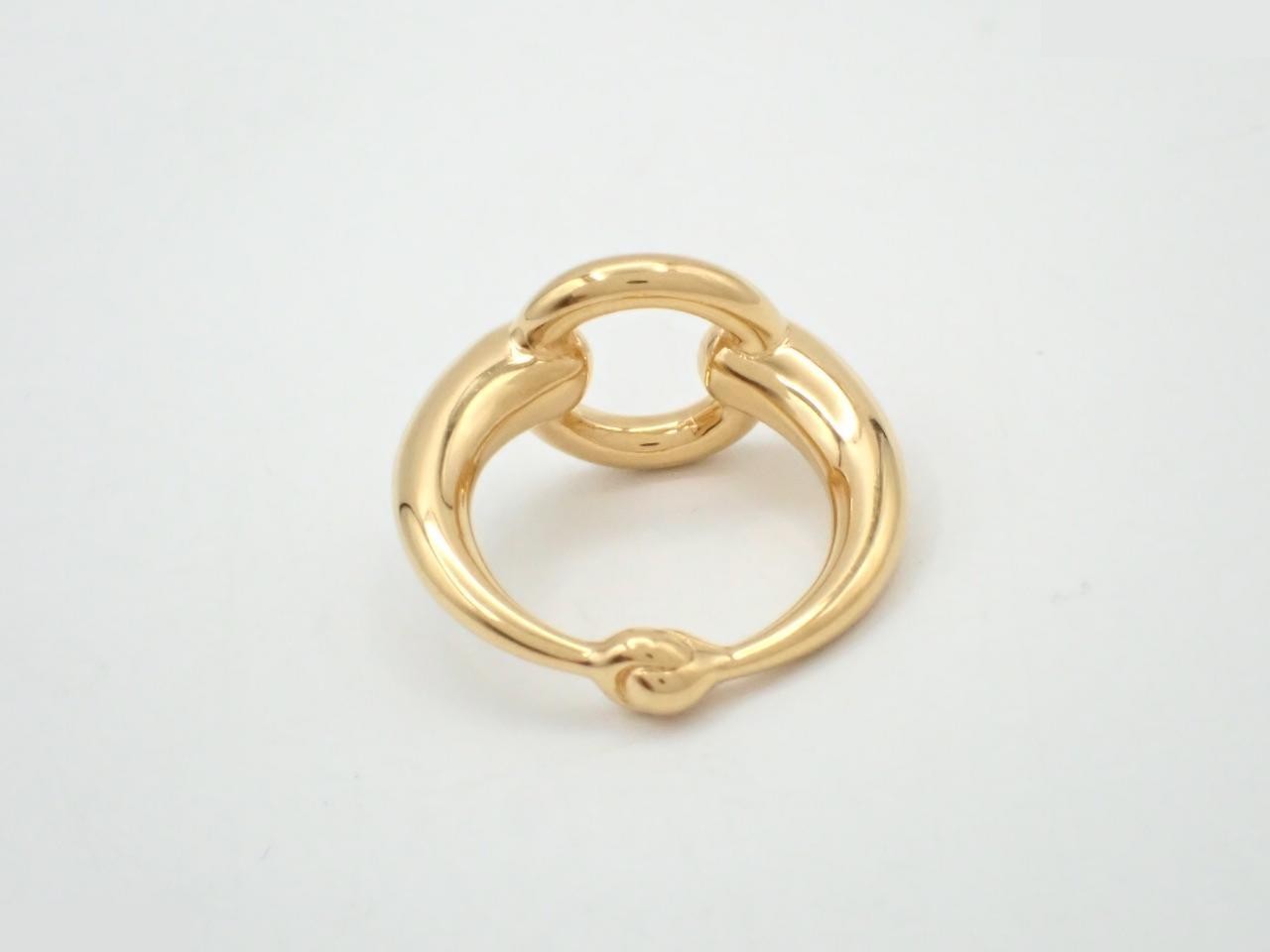 Moe Hammer, equestrian equipment, gold scarf ring, Hermes — view 2