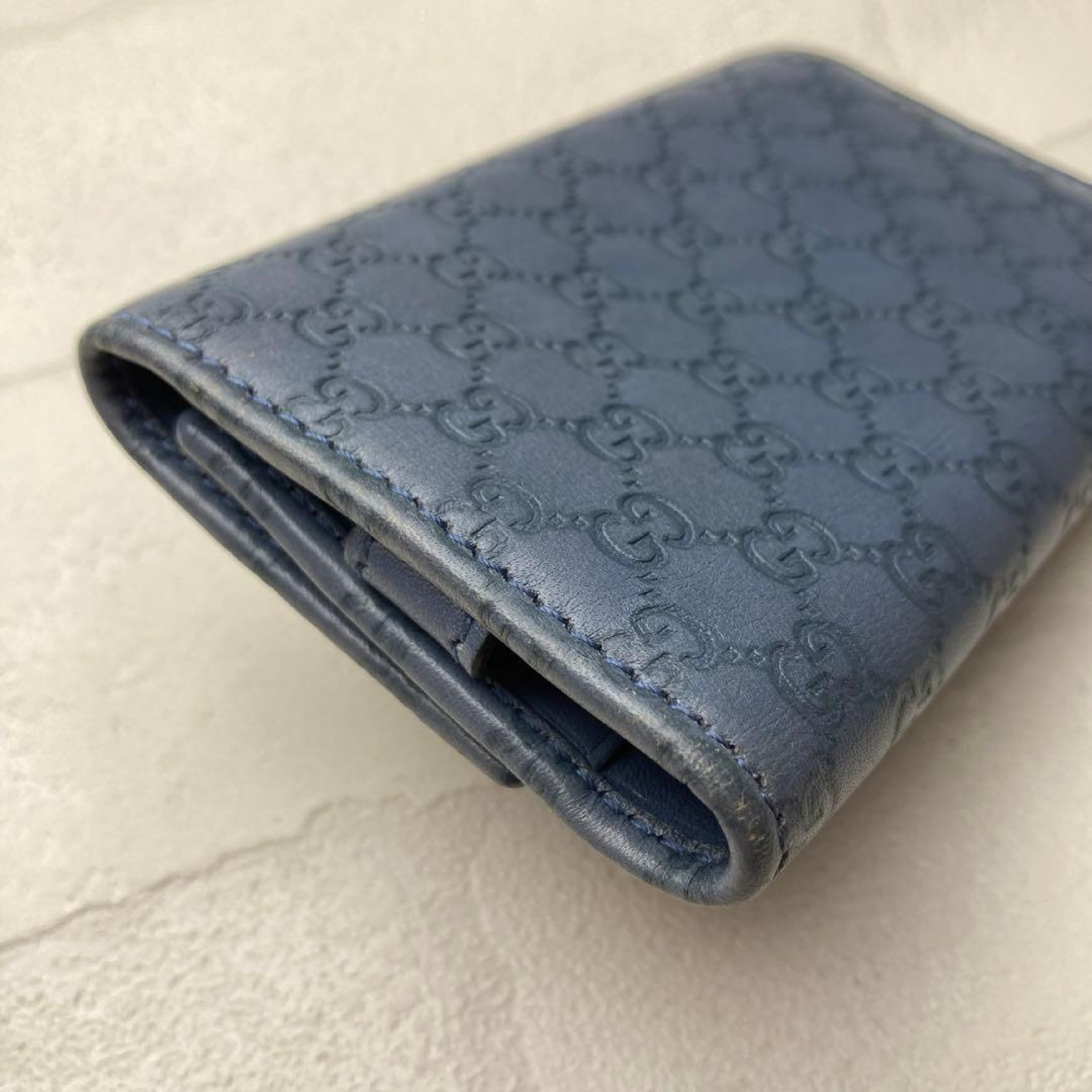 6-Key Case Key Holder, Gray, GG Microssima Embossed Key Case — view 9