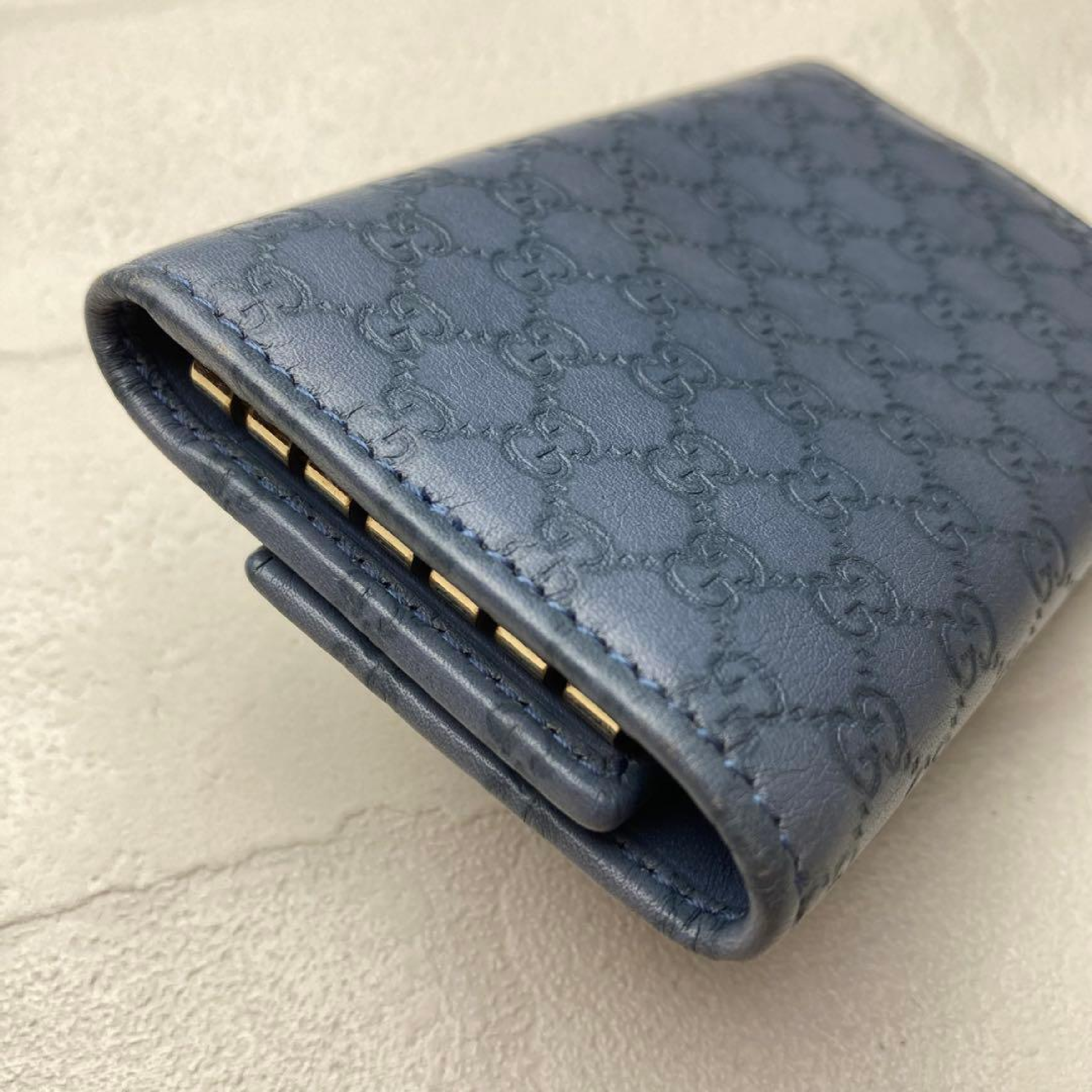 6-Key Case Key Holder, Gray, GG Microssima Embossed Key Case — view 10