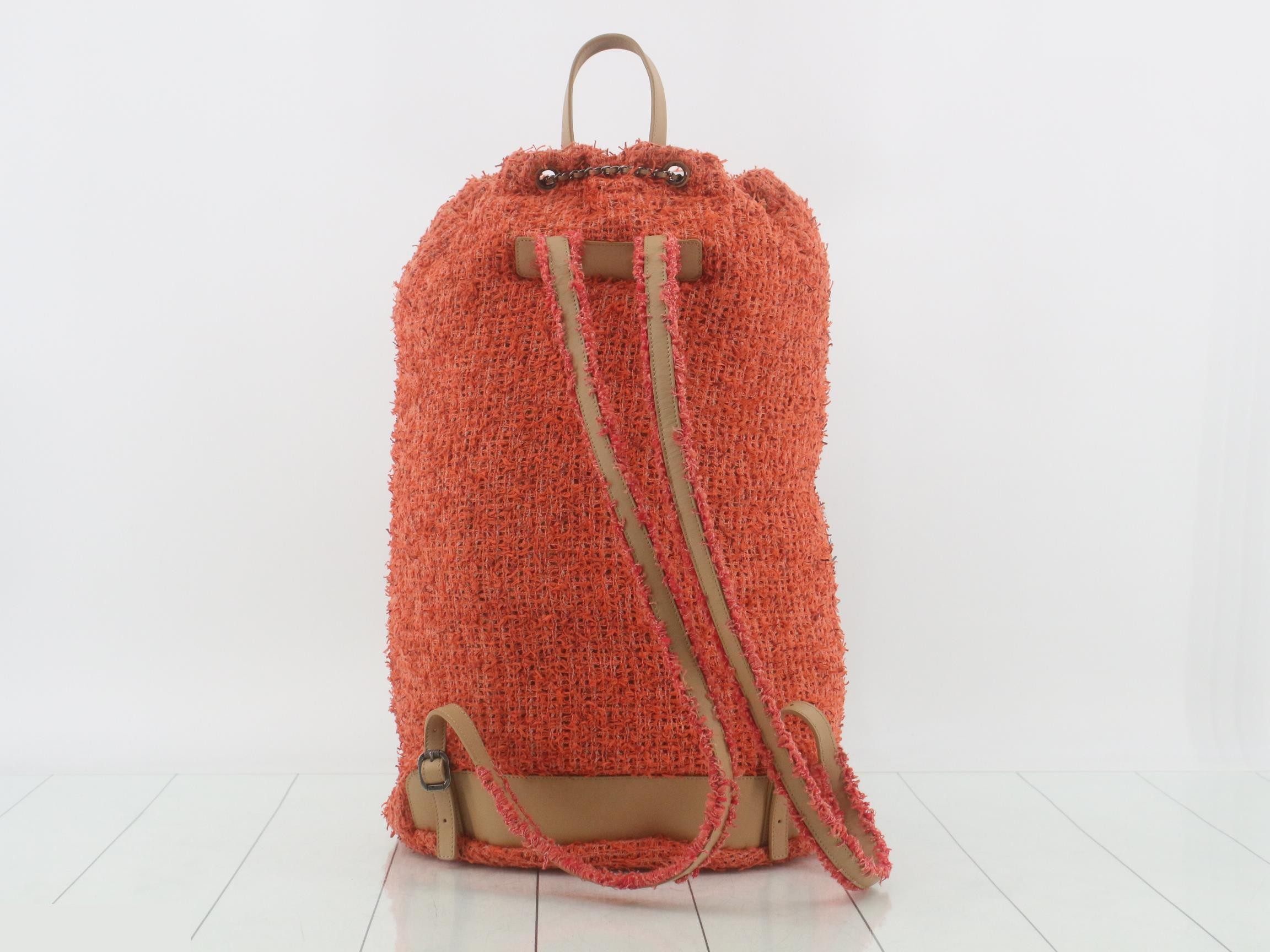 Coco Club Tweed Orange Backpack, item number 23 — view 2