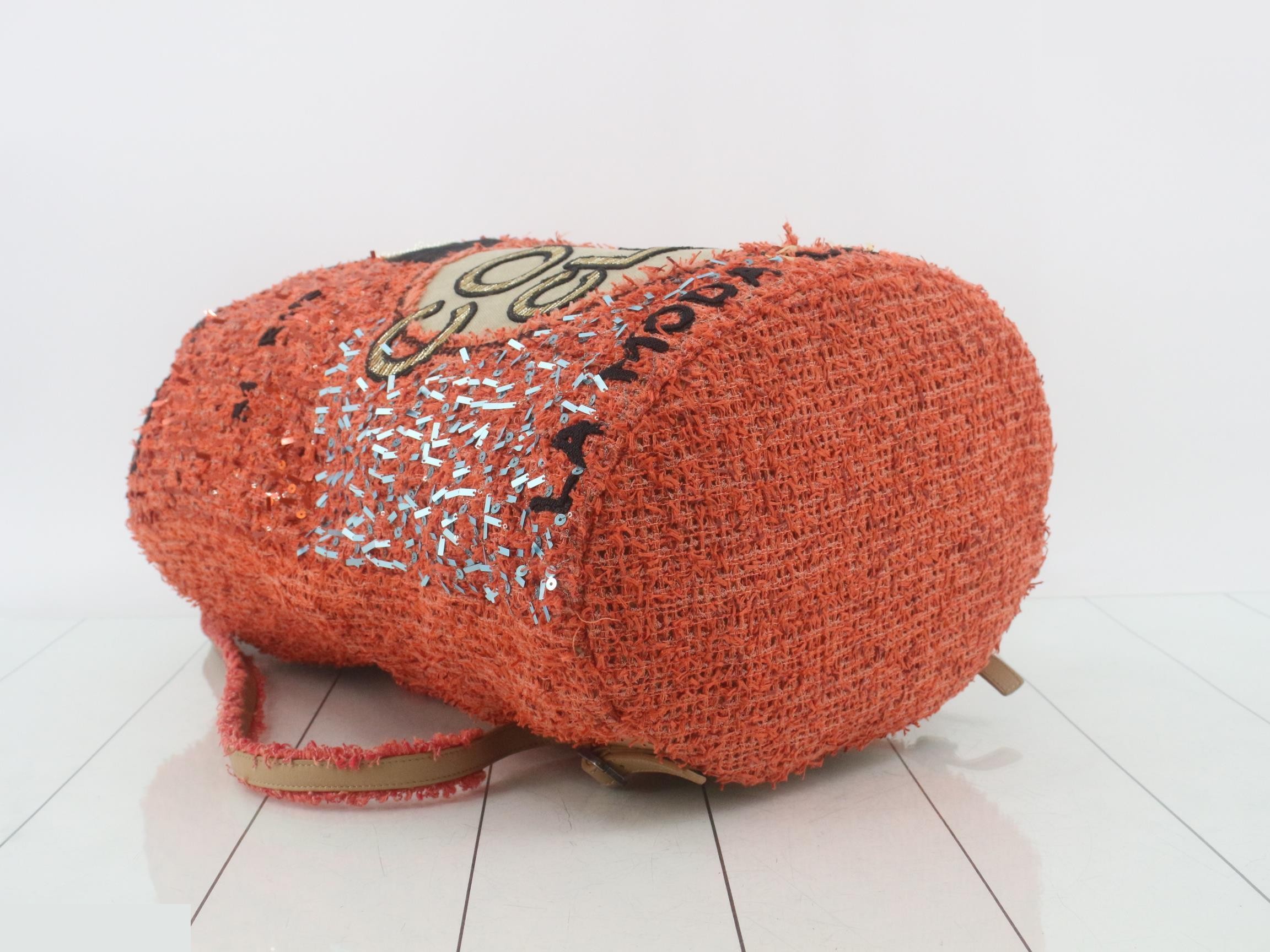 Coco Club Tweed Orange Backpack, item number 23 — view 5