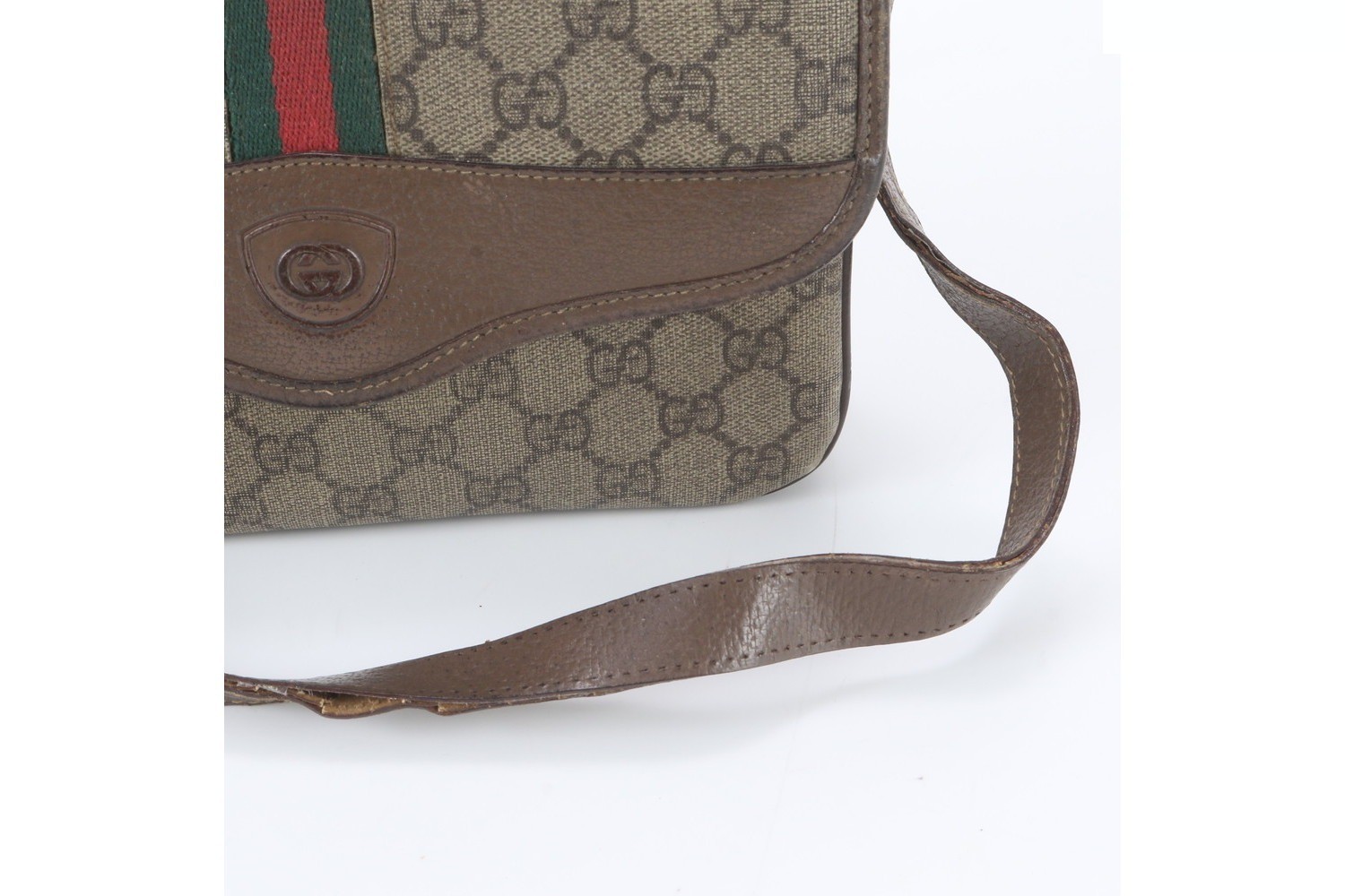 GG Supreme Sherry Line Leather Shoulder Bag — view 2