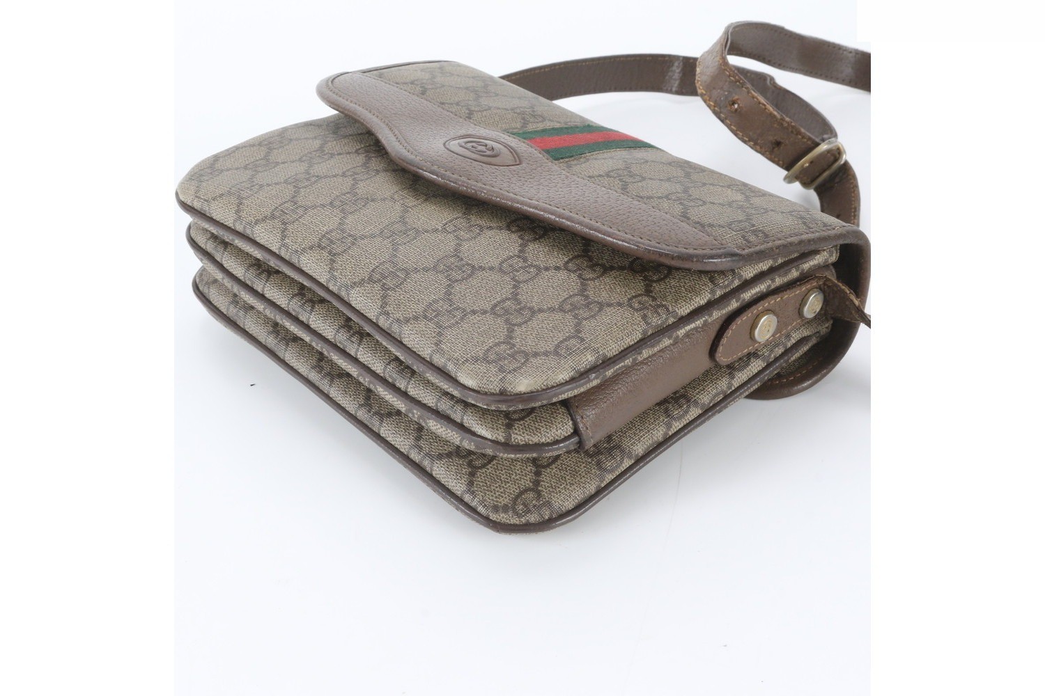 GG Supreme Sherry Line Leather Shoulder Bag — view 4