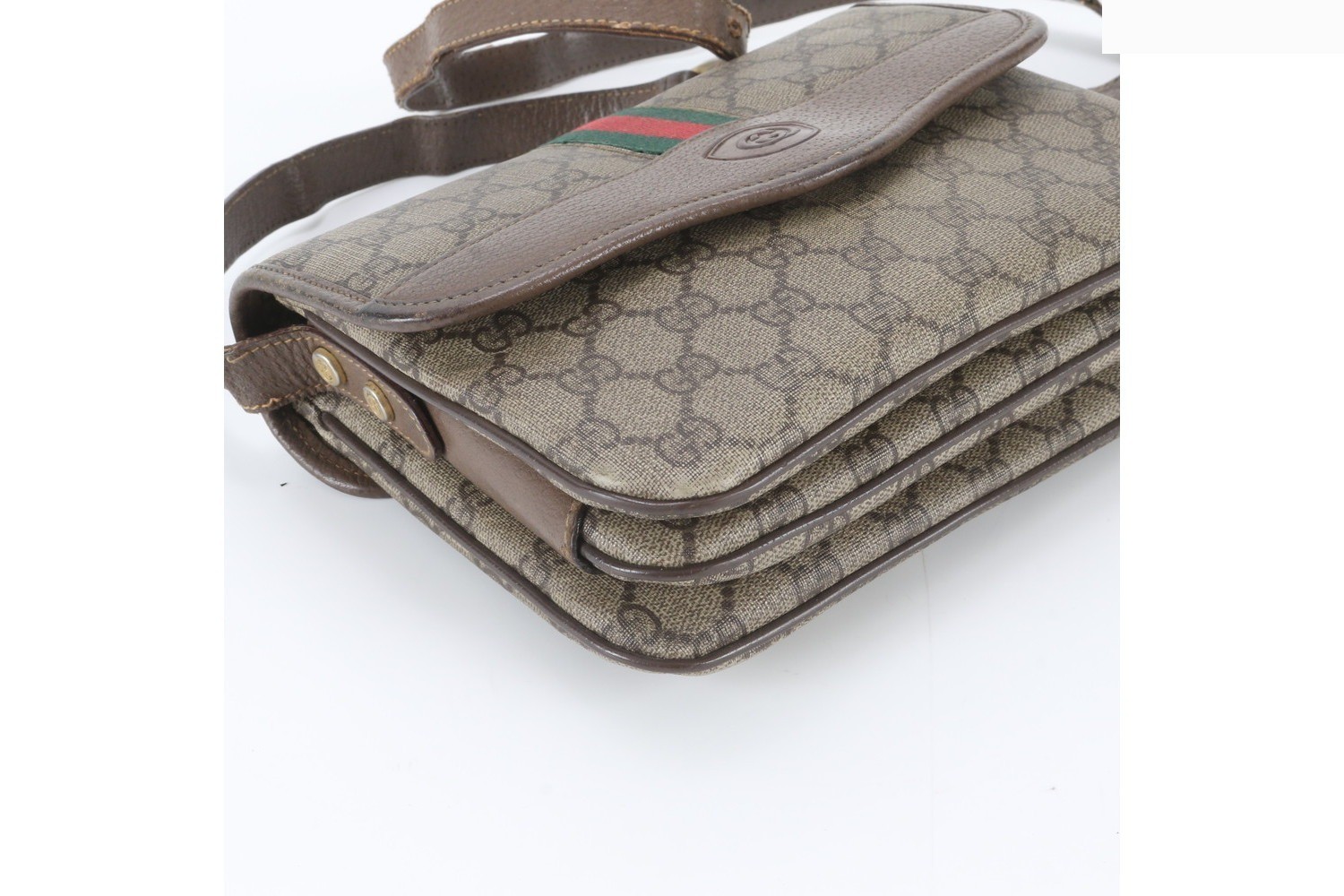 GG Supreme Sherry Line Leather Shoulder Bag — view 5