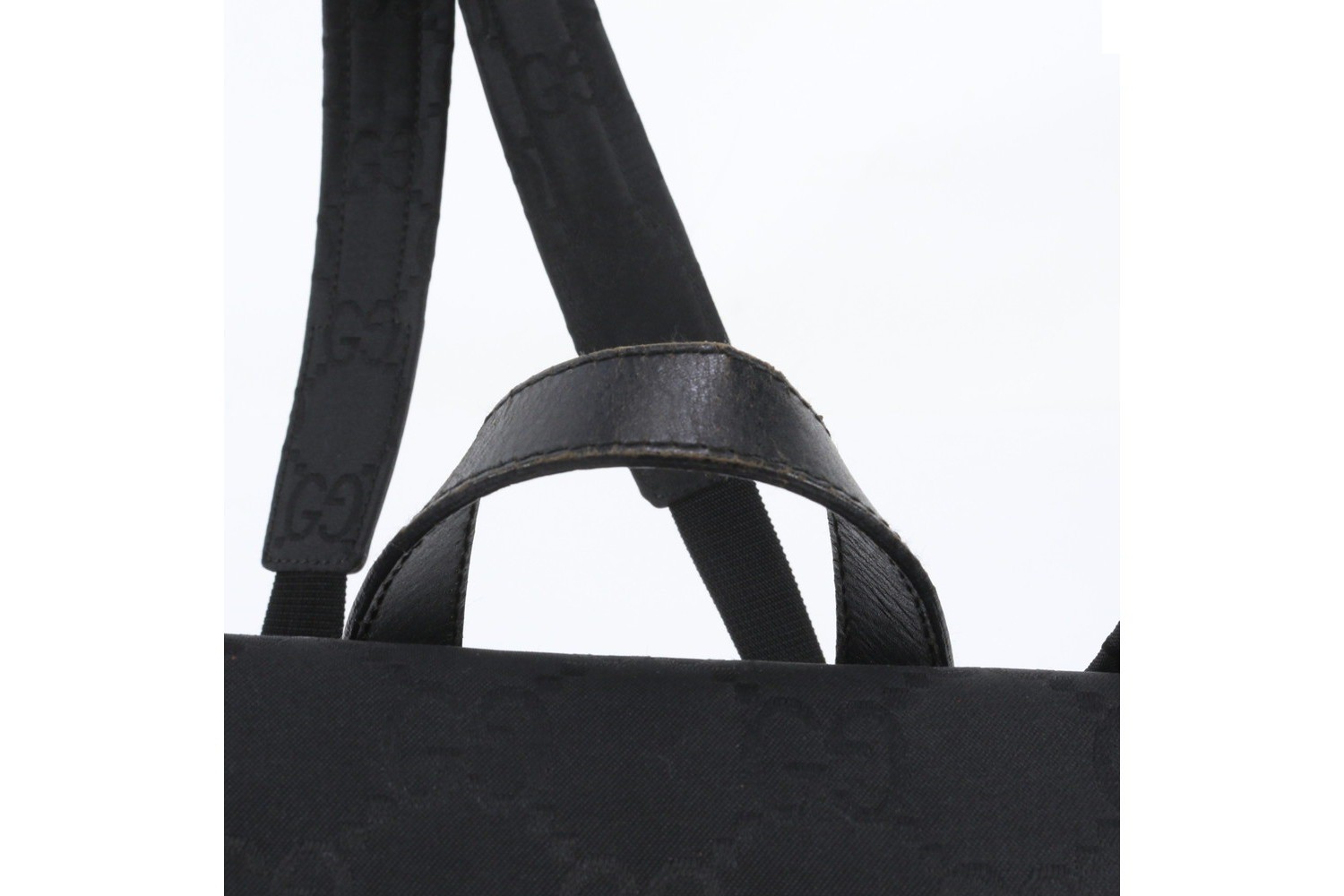 GG Nylon 003 0242 Leather Backpack — view 2
