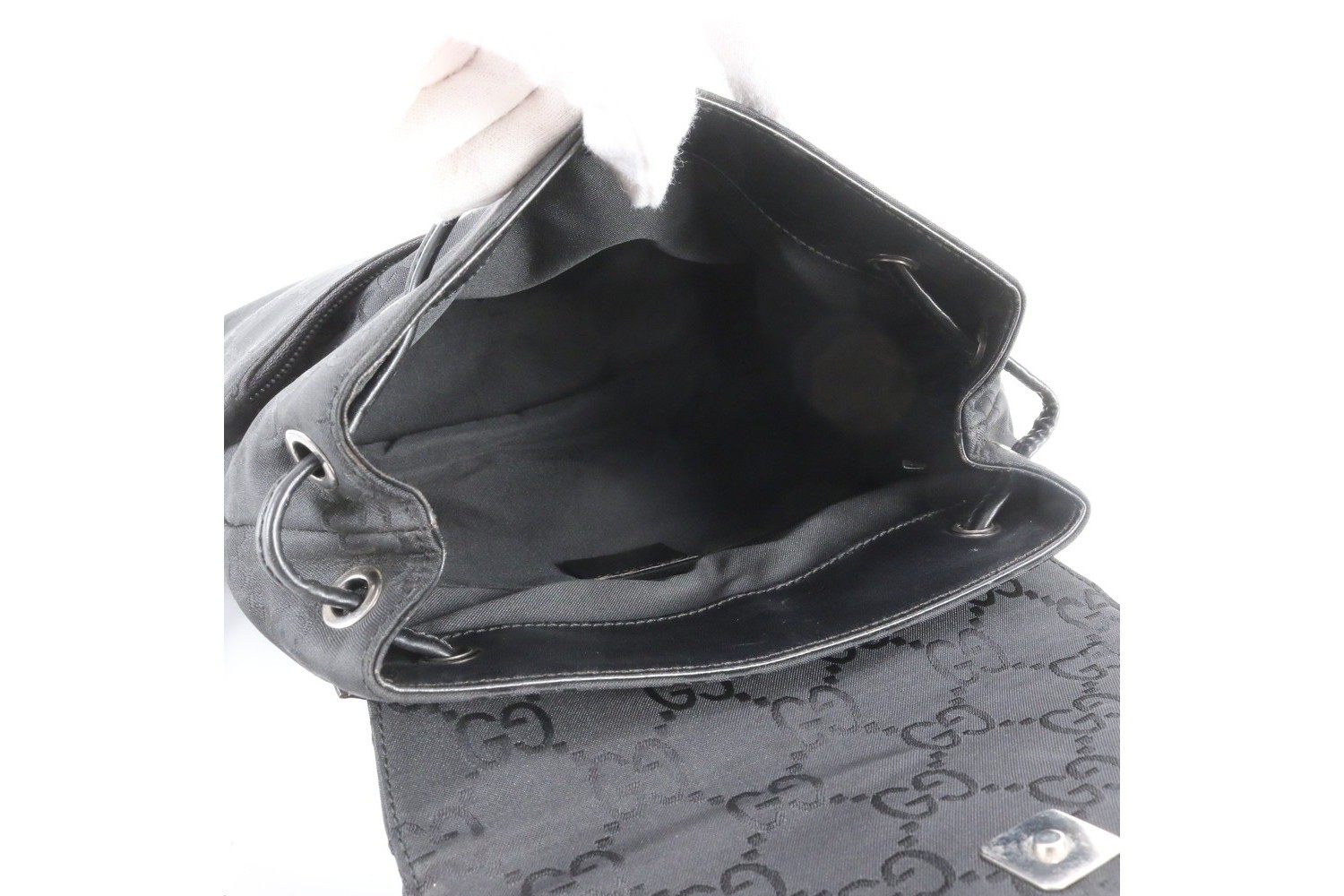 GG Nylon 003 0242 Leather Backpack — view 8