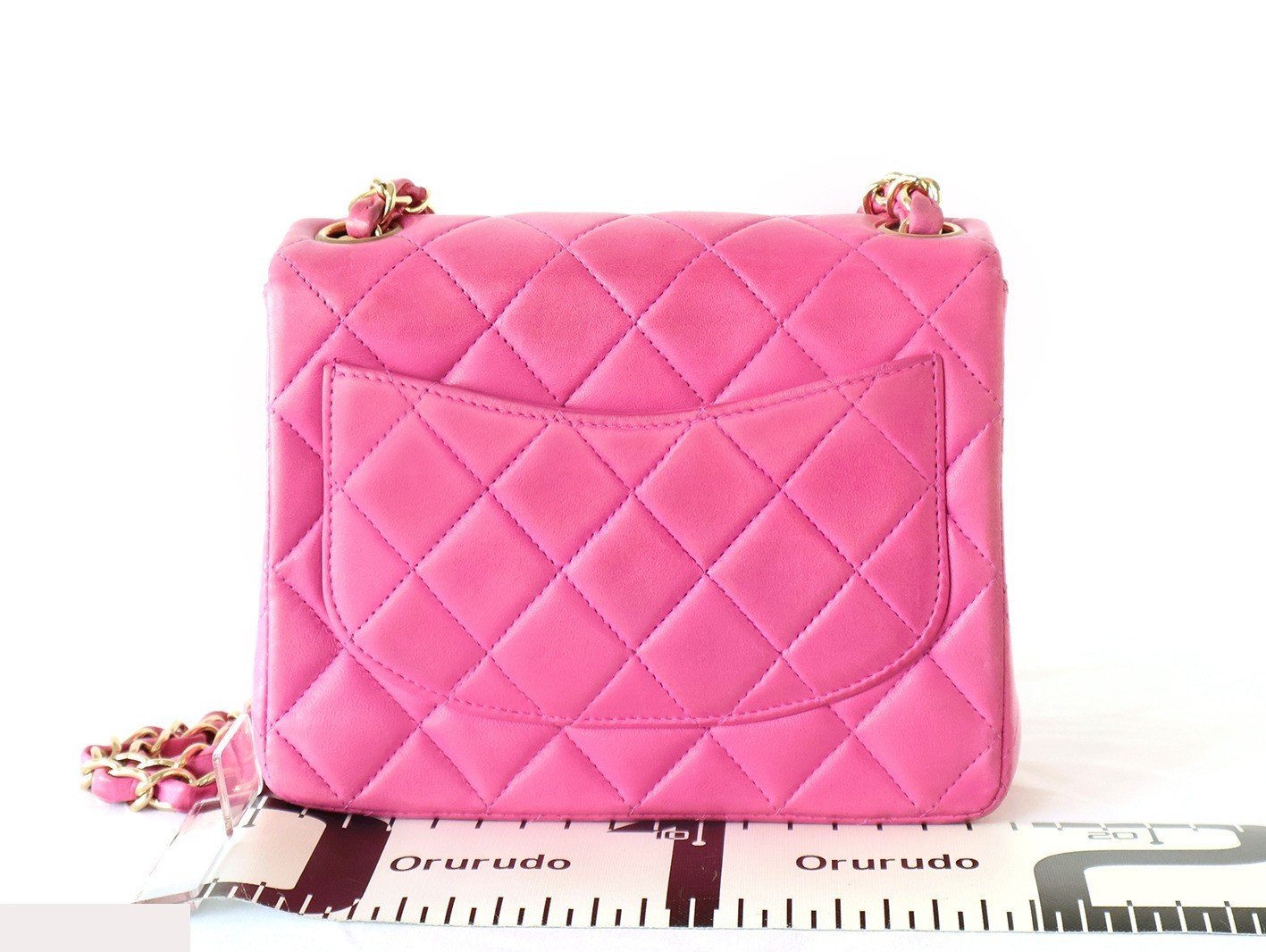 Mini Matelassé 17 Lambskin Chain Shoulder Bag, Pink — view 2