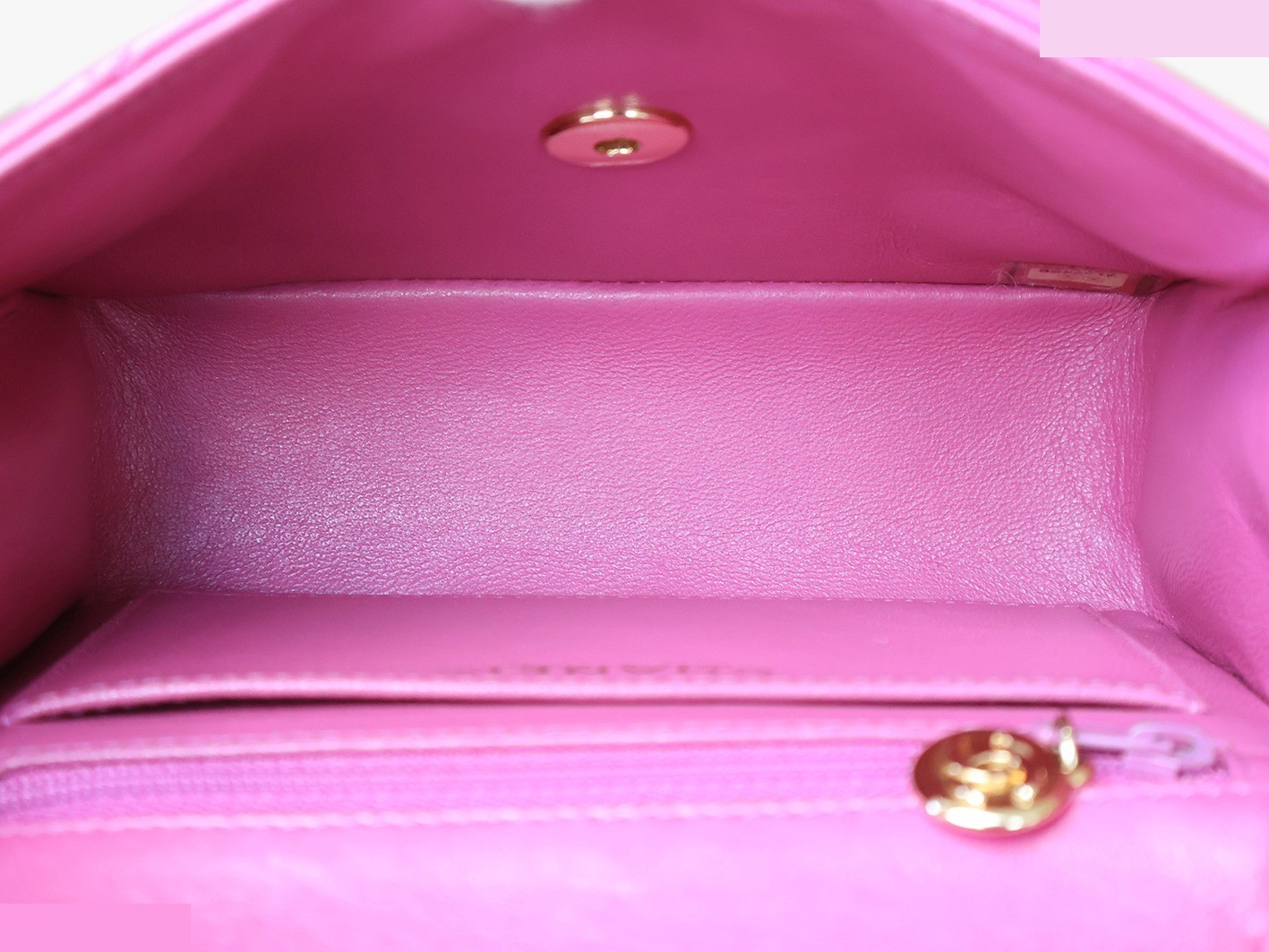 Mini Matelassé 17 Lambskin Chain Shoulder Bag, Pink — view 12