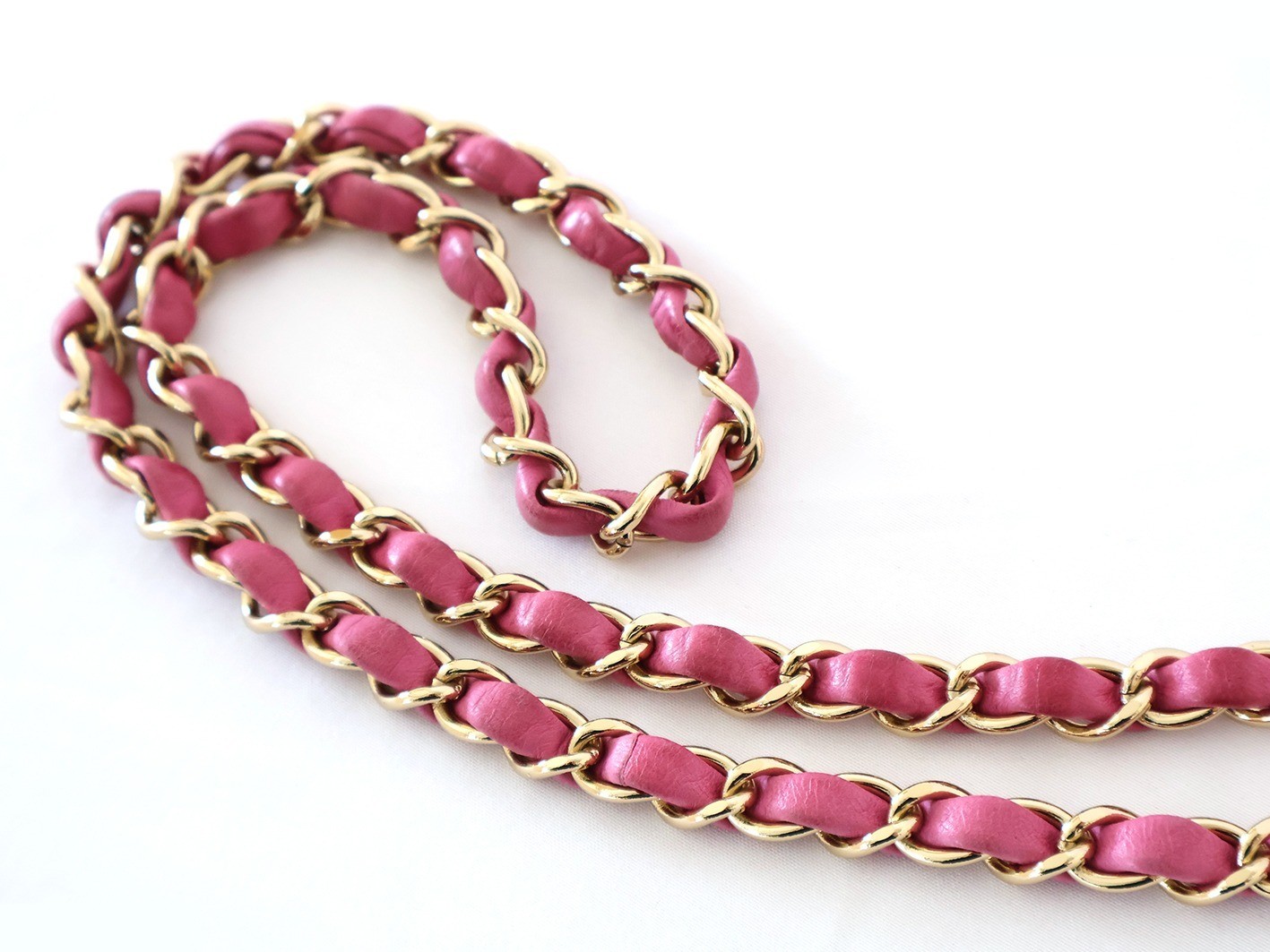 Mini Matelassé 17 Lambskin Chain Shoulder Bag, Pink — view 9