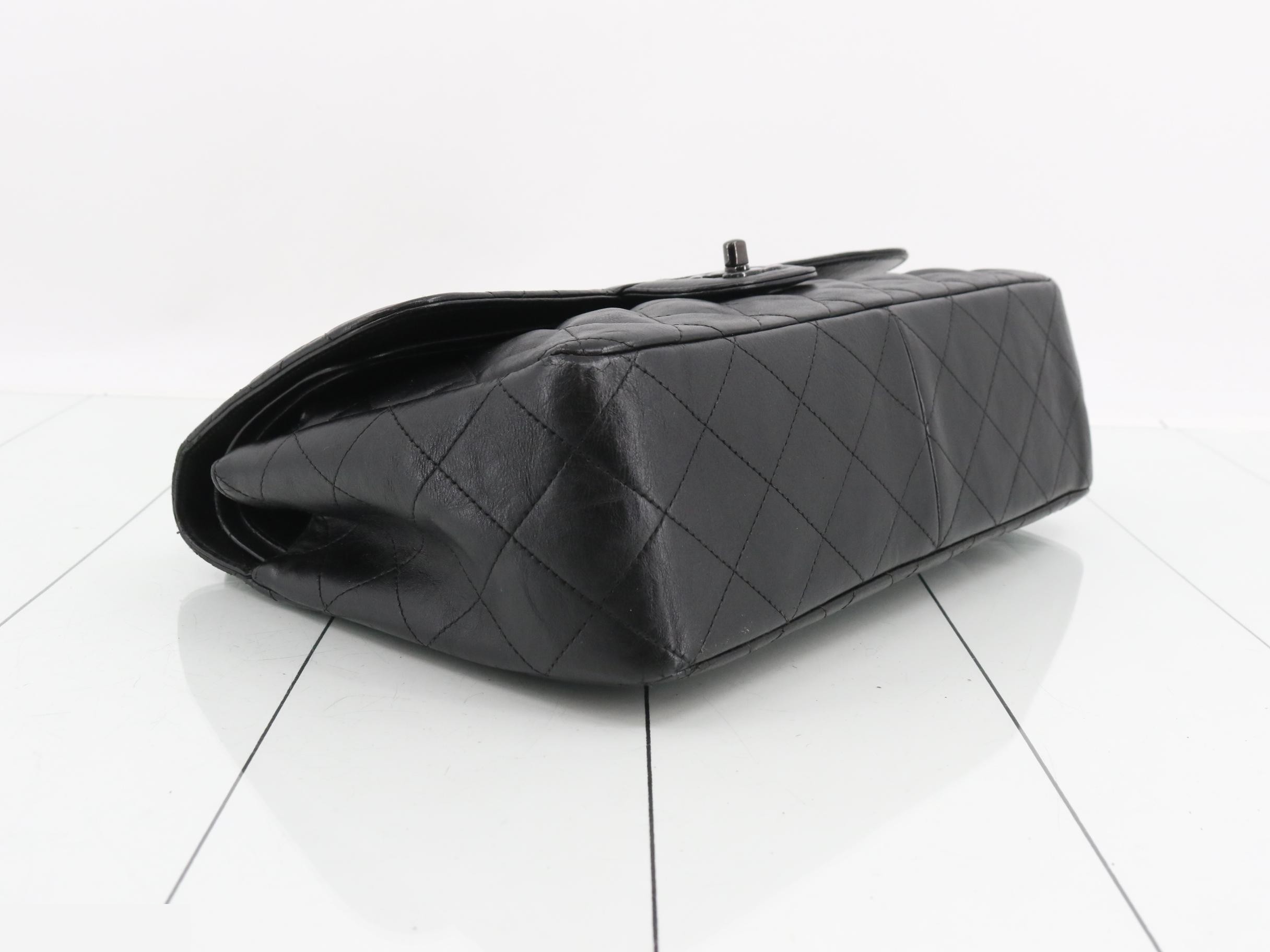 Matelassé Double Flap 30 Chain Shoulder Bag, Calfskin — view 5