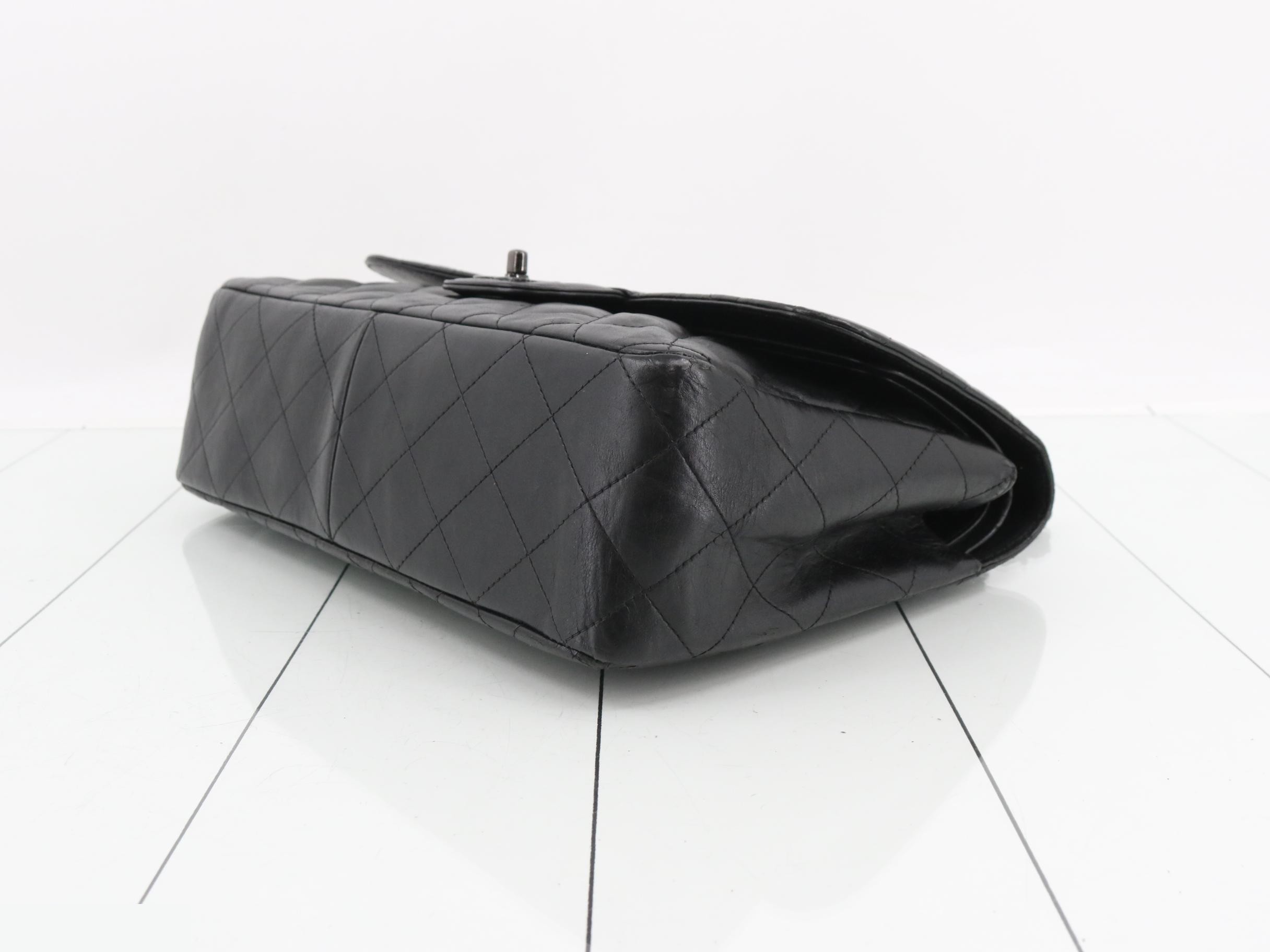 Matelassé Double Flap 30 Chain Shoulder Bag, Calfskin — view 6