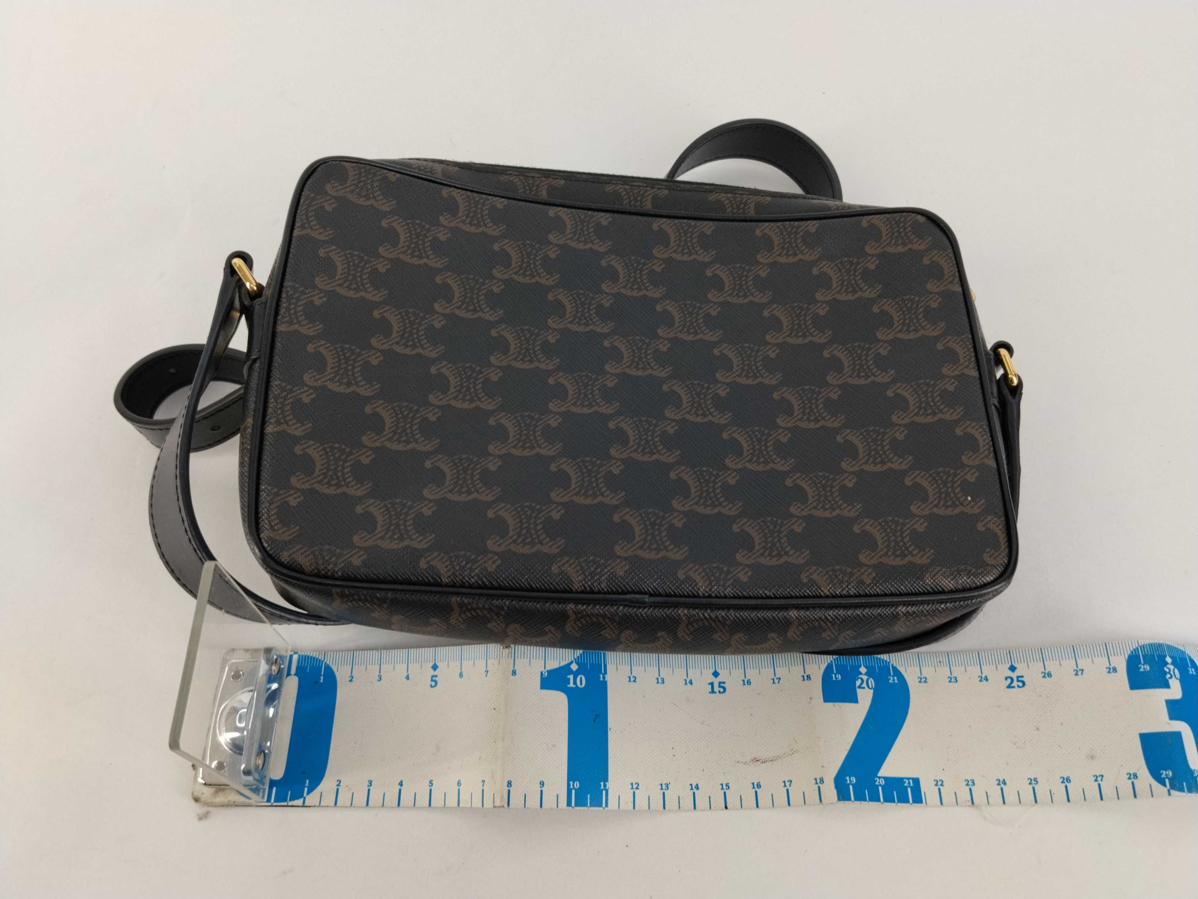 Logo Print Triomphe PVC Shoulder Bag — view 2