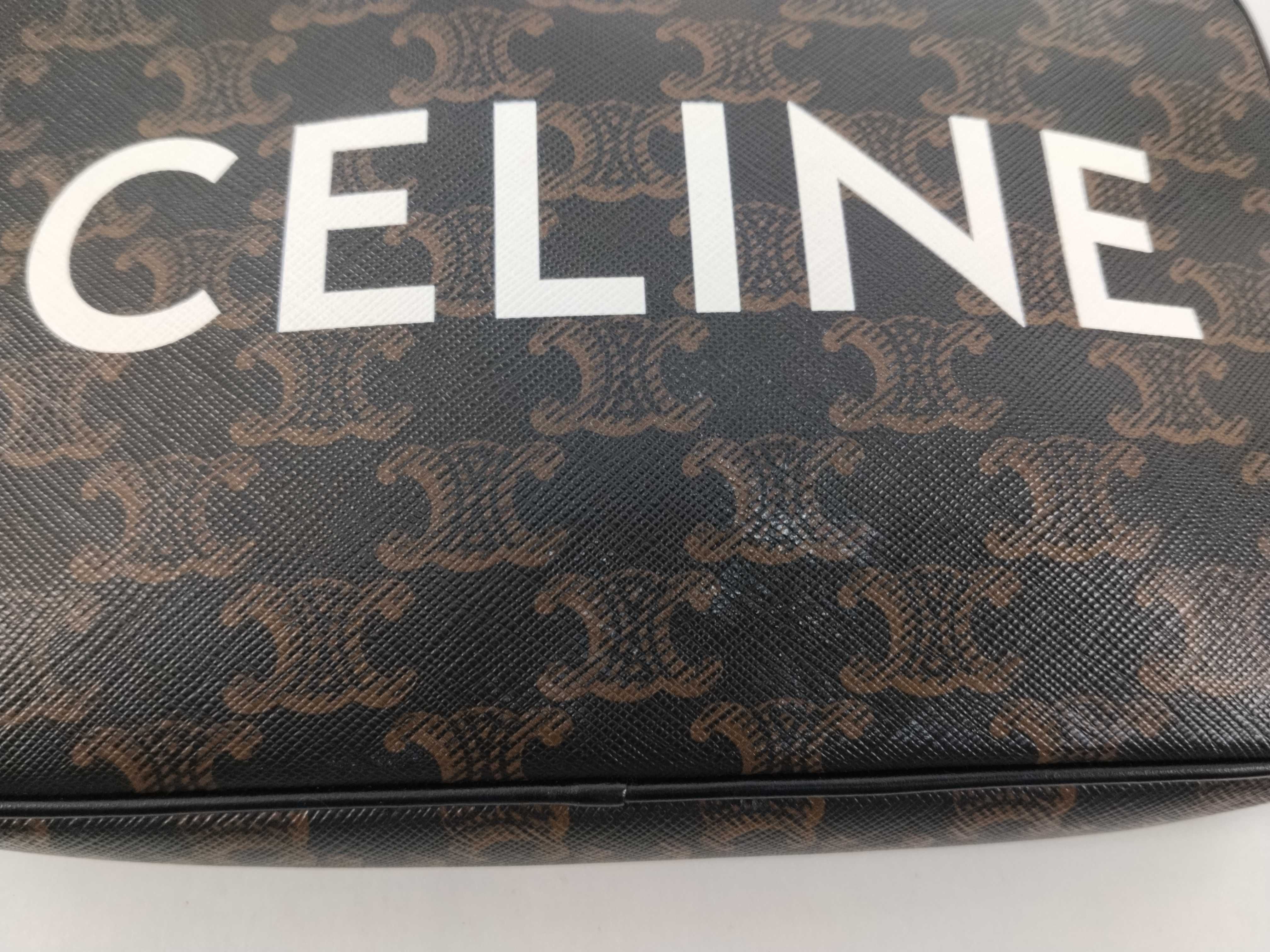 Logo Print Triomphe PVC Shoulder Bag — view 14