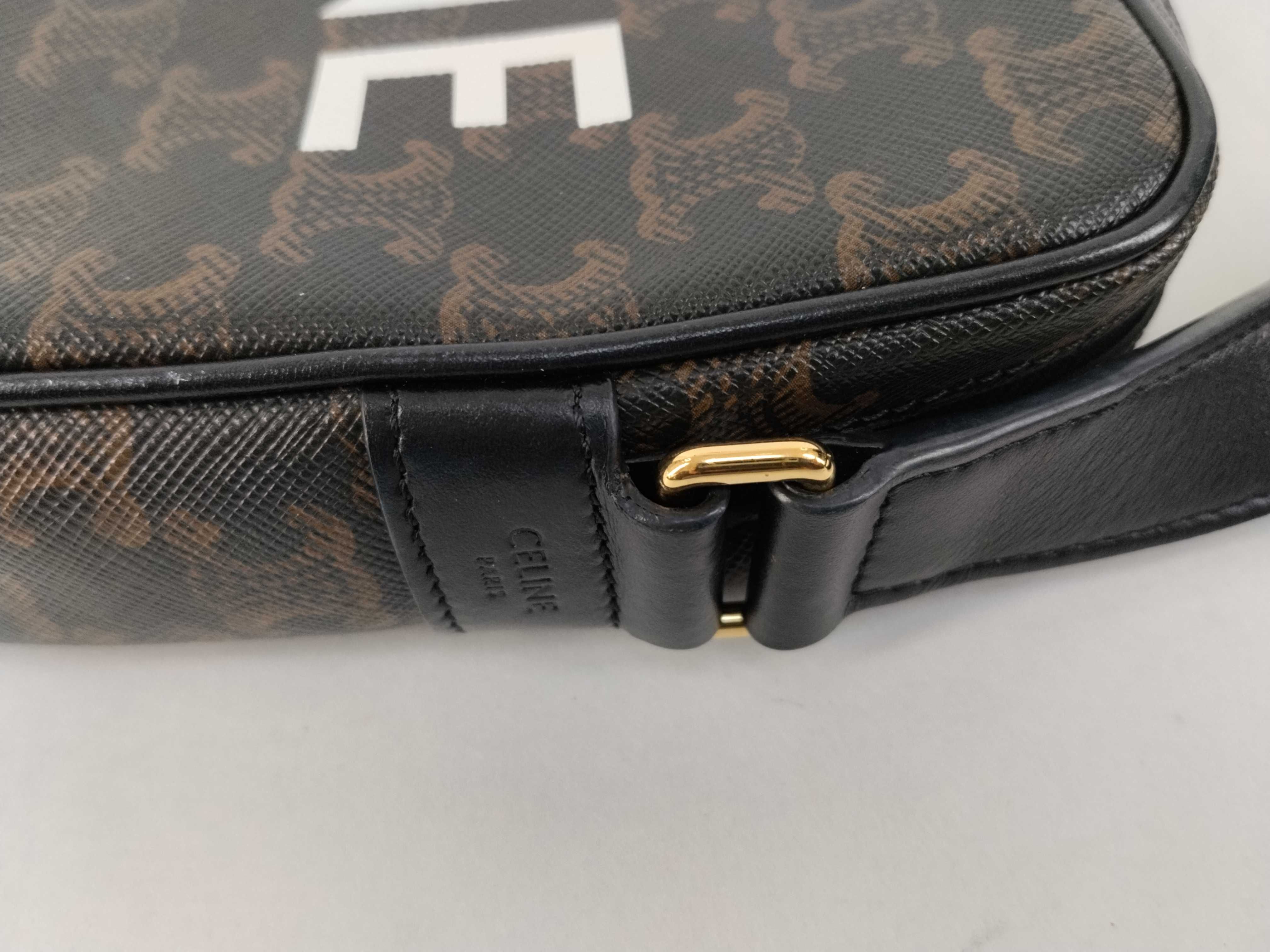 Logo Print Triomphe PVC Shoulder Bag — view 5
