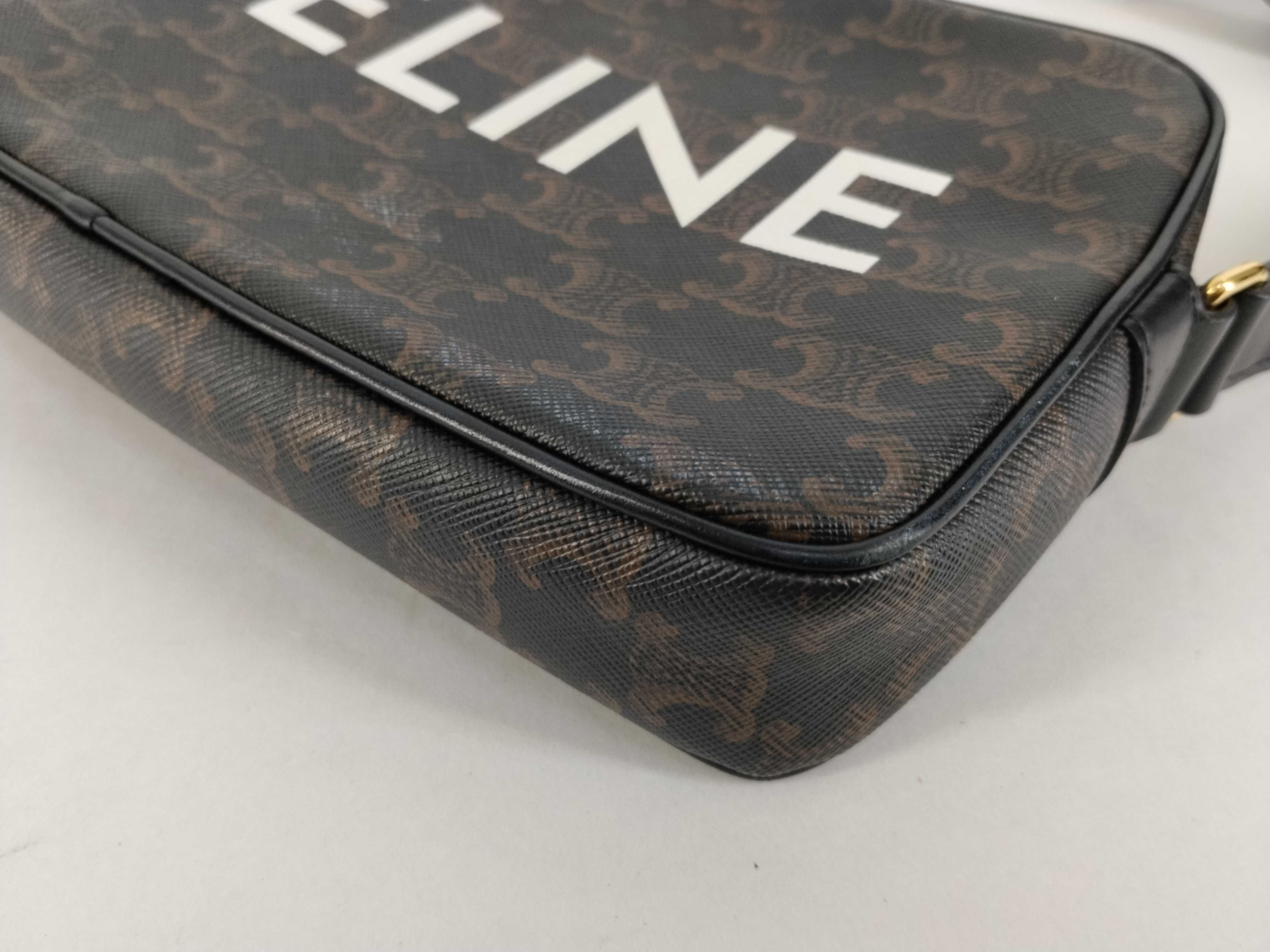 Logo Print Triomphe PVC Shoulder Bag — view 6
