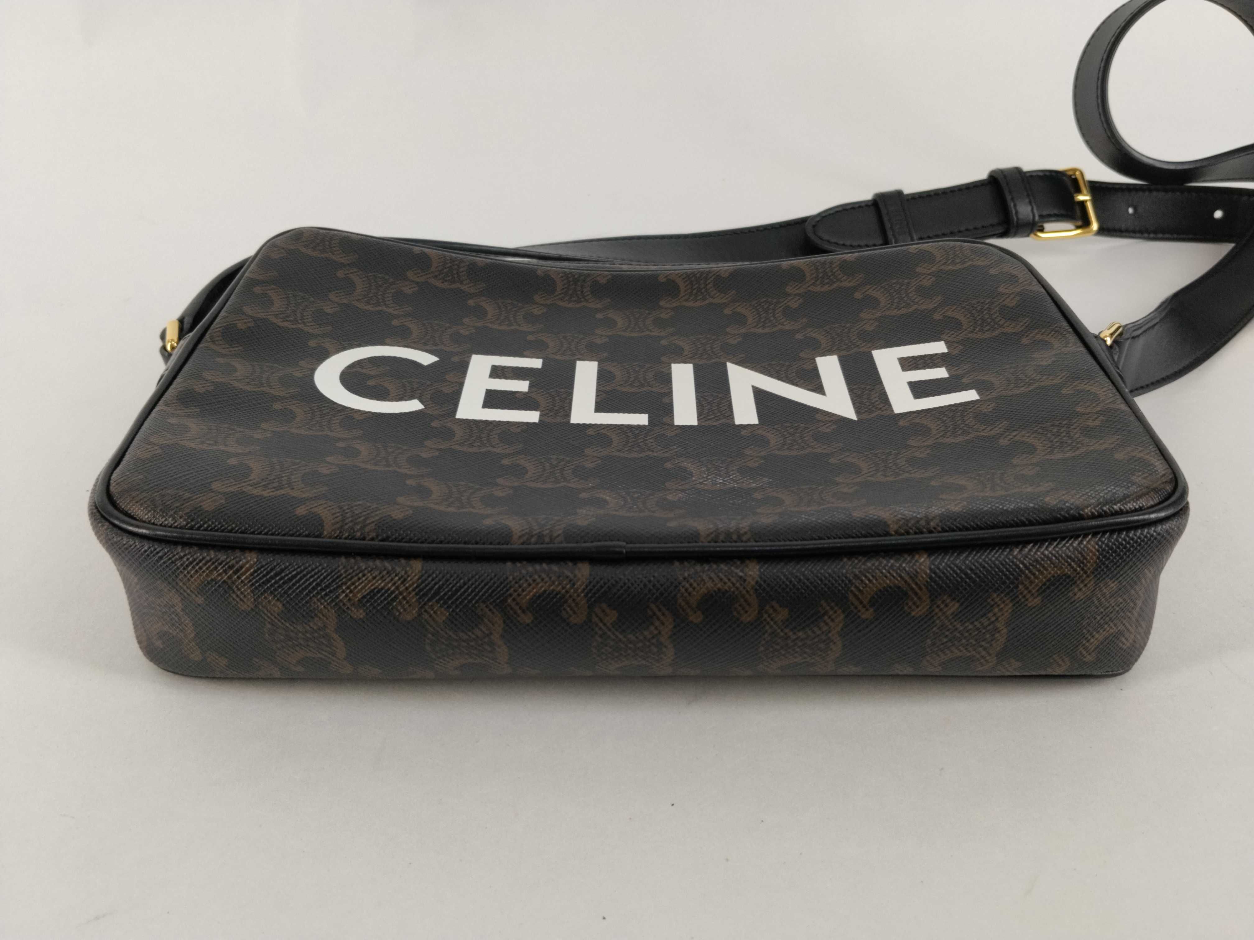 Logo Print Triomphe PVC Shoulder Bag — view 7
