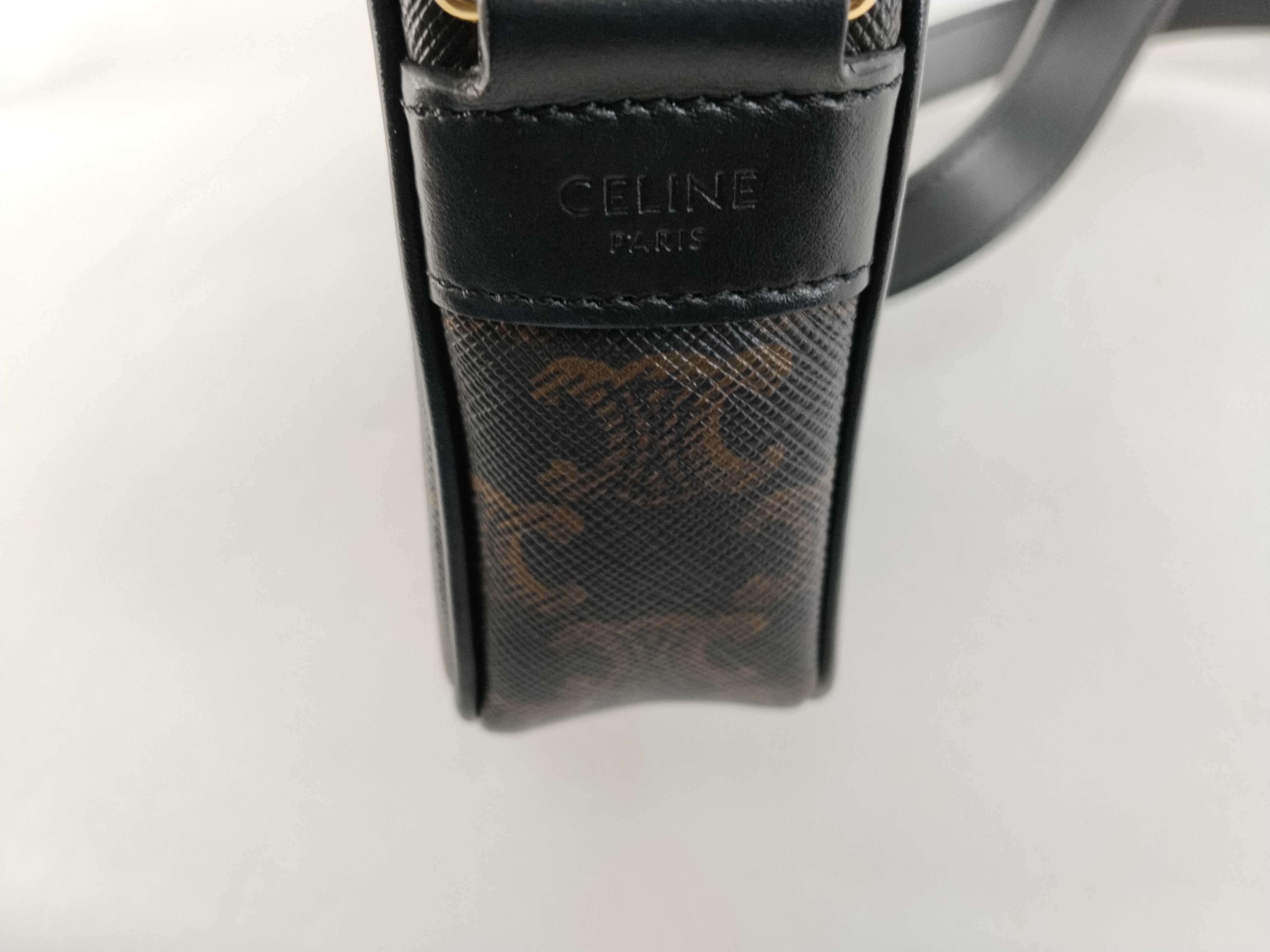 Logo Print Triomphe PVC Shoulder Bag — view 8