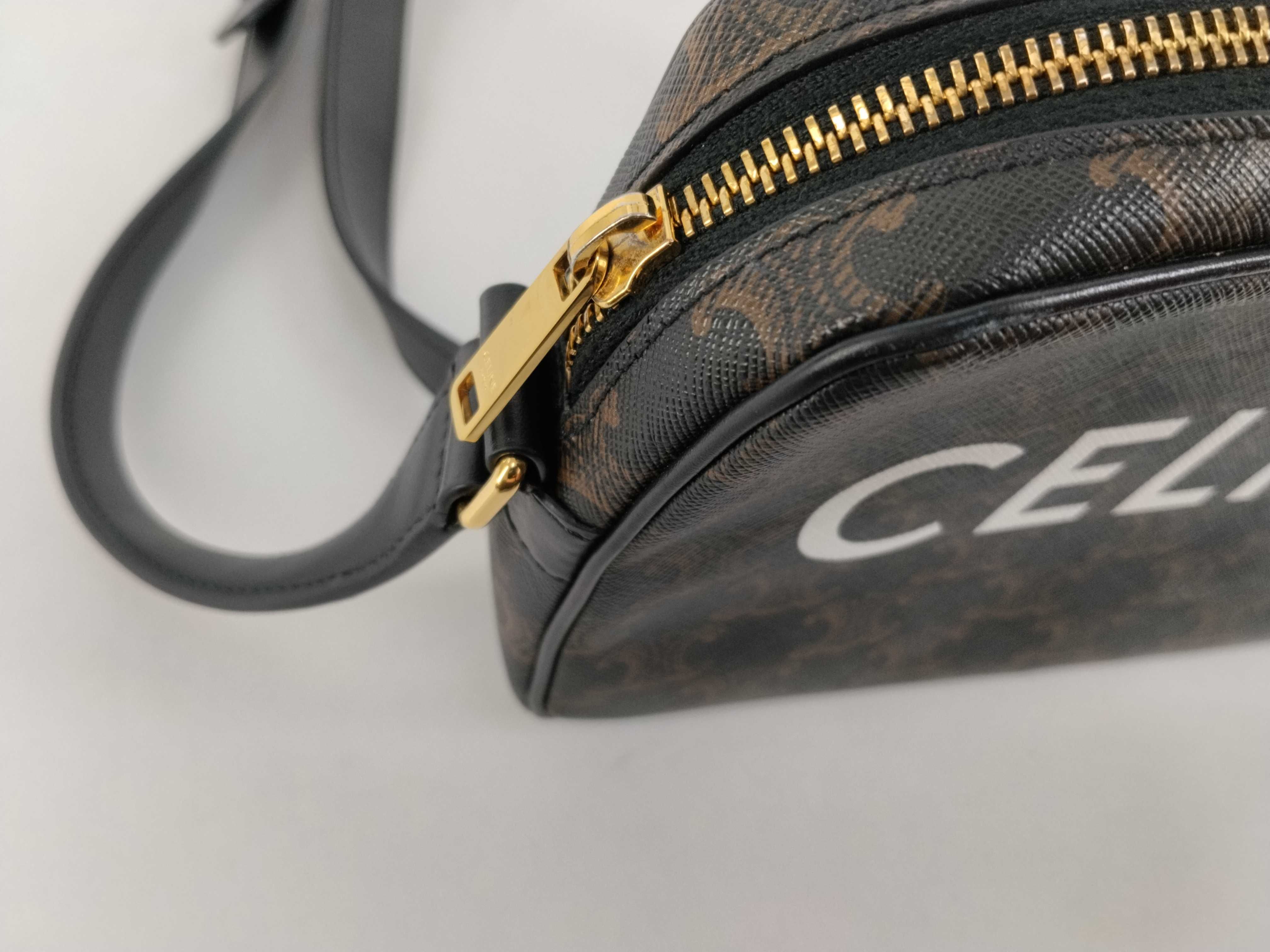Logo Print Triomphe PVC Shoulder Bag — view 9