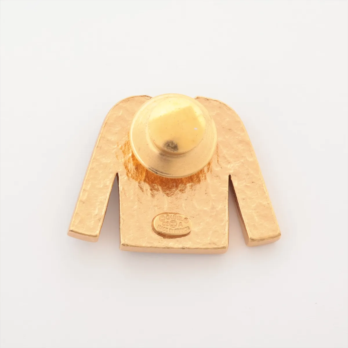 02A Pin Brooch GP x Faux Pearl Gold — view 2