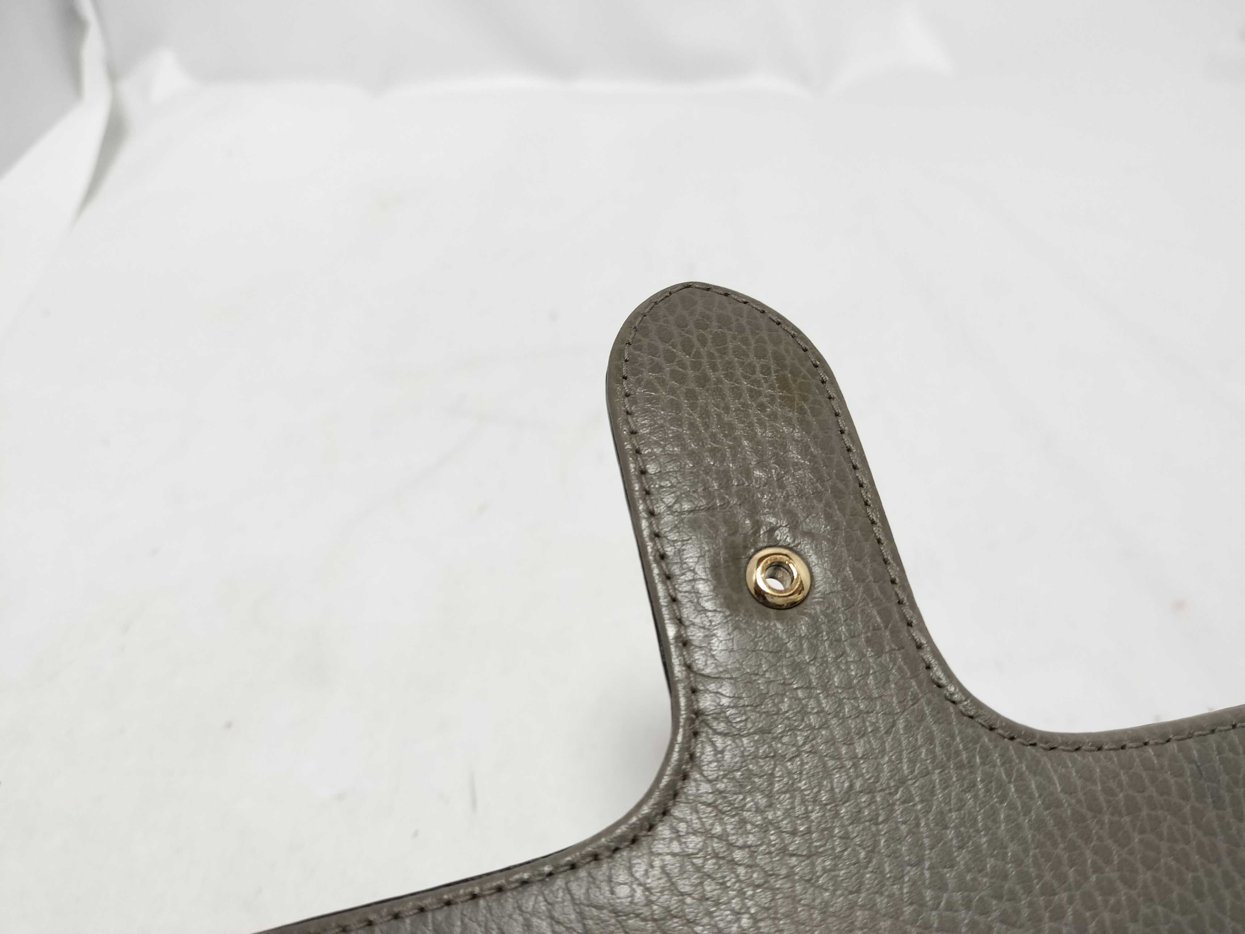 Interlocking Handbag, Leather, Gray Handbag — view 14