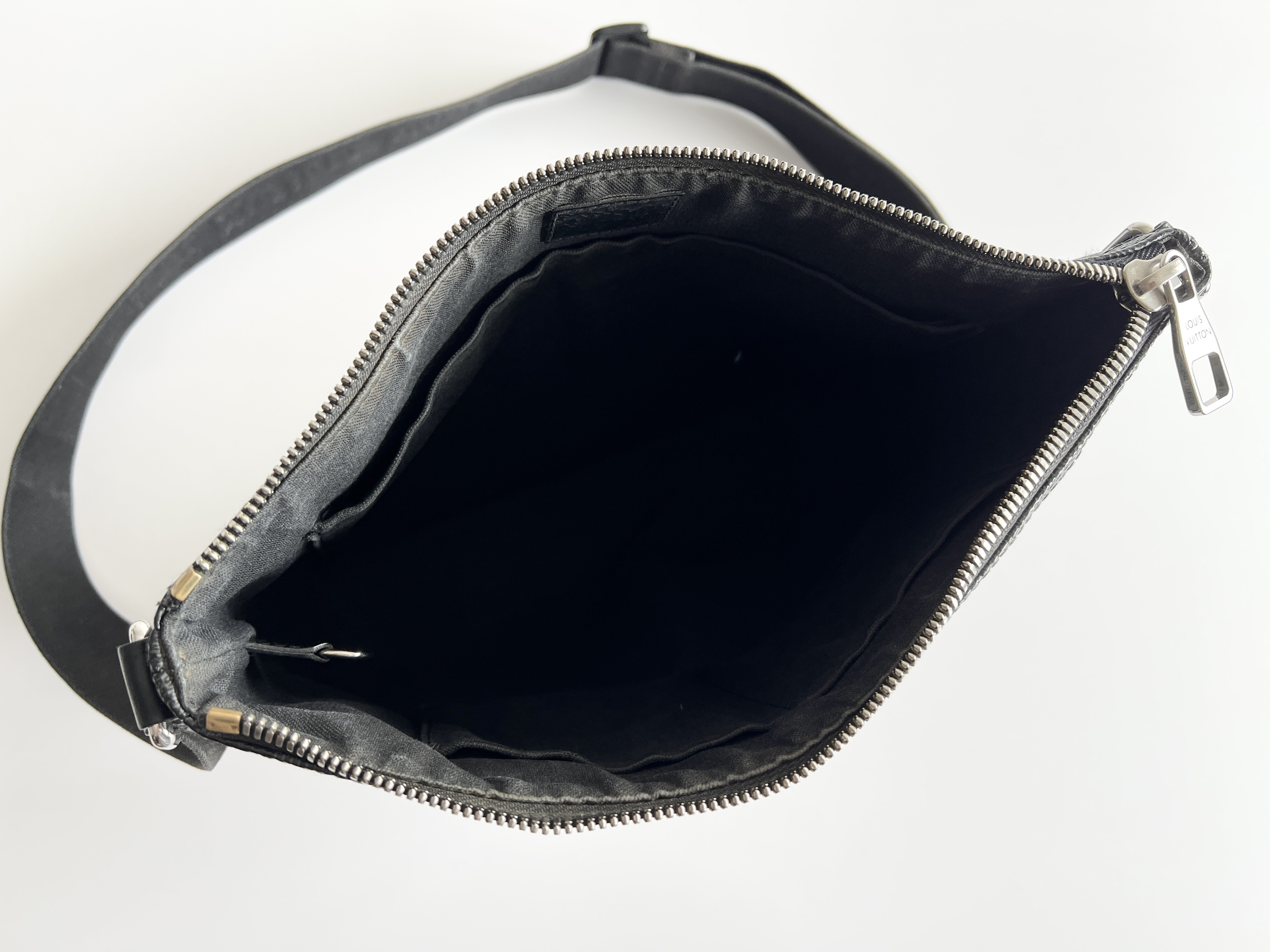 Mick PM Damier Leather Logo One Shoulder Bag — view 4