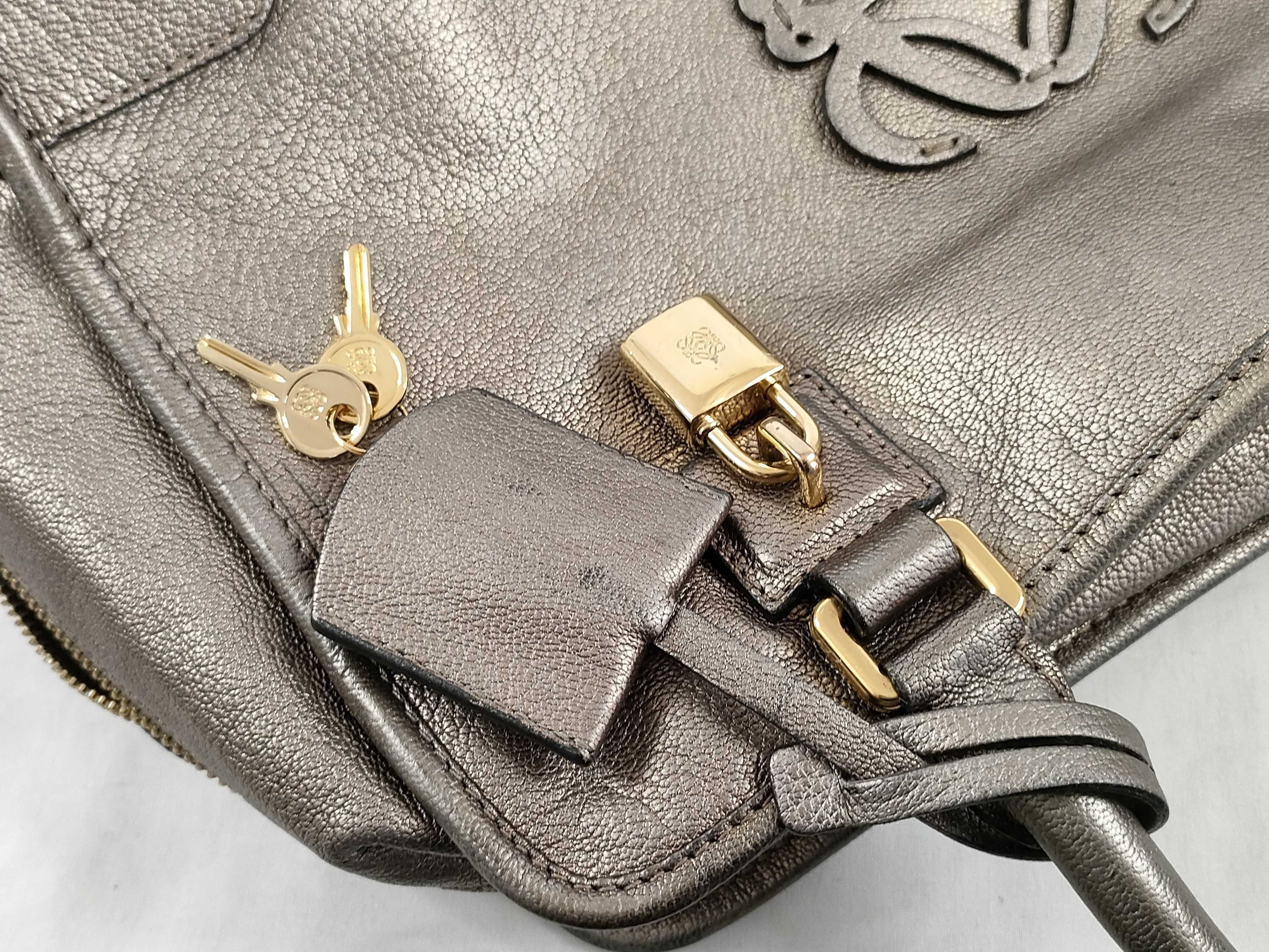 Amazona 36 Leather Handbag with Serial Number, Card, Padlock, and Key — view 15
