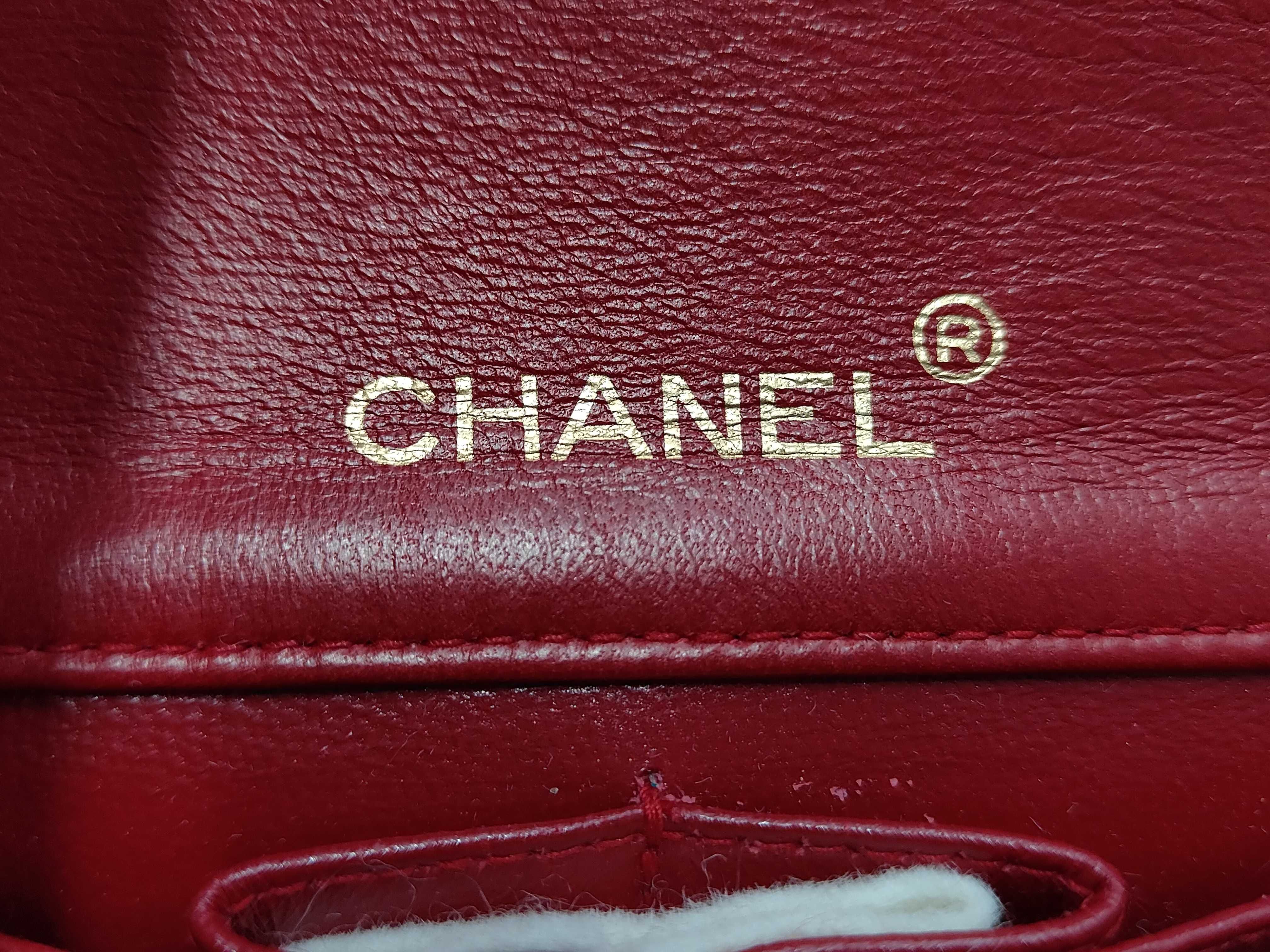 Matelassé Chain Shoulder Bag, Red Lambskin Shoulder Bag — view 11