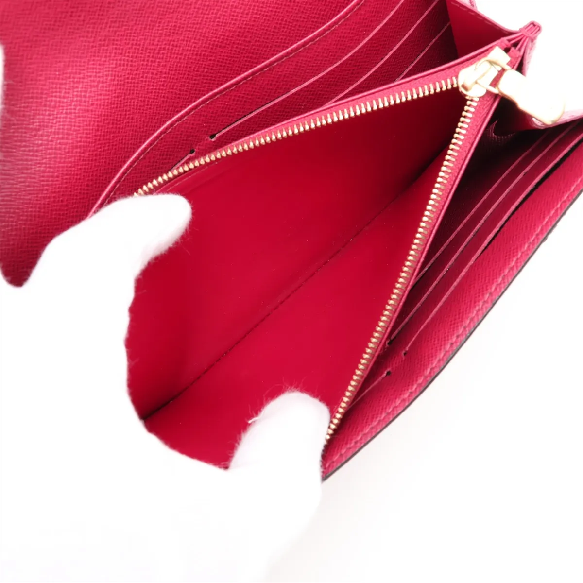 Monogram Portefeuille Sarah M62234 SN3109 Fuchsia Long Wallet with Initials — view 8